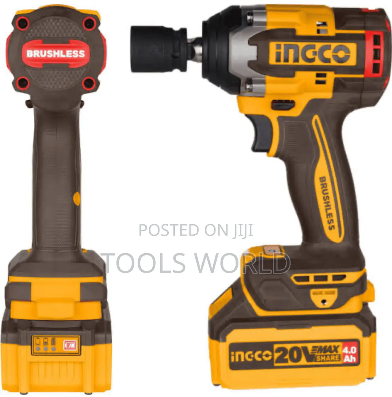 Ingco Ciwli2050 Cordless Impact Wrench (20v, 500nm)