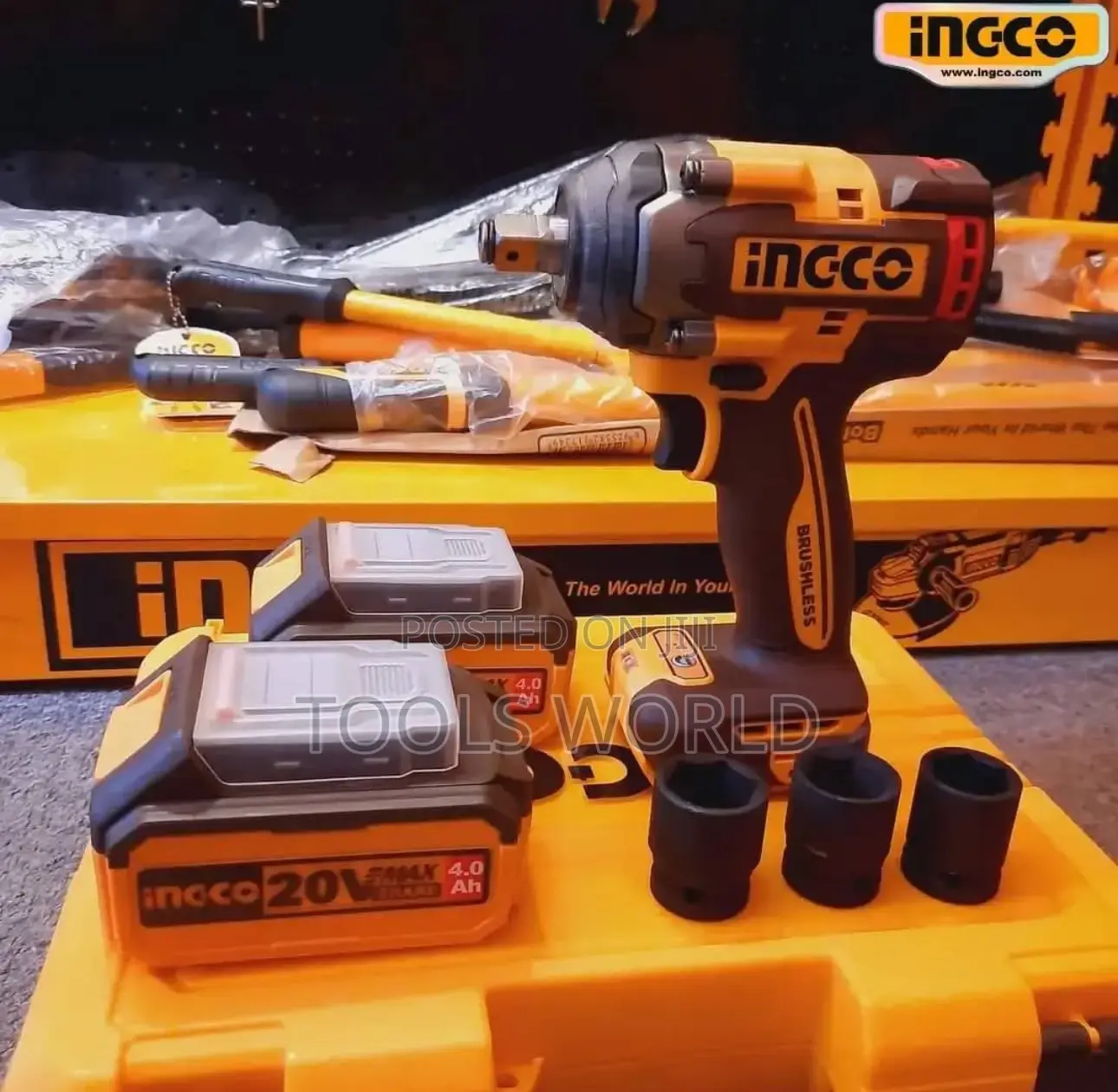 Ingco Ciwli2050 Cordless Impact Wrench (20v, 500nm)