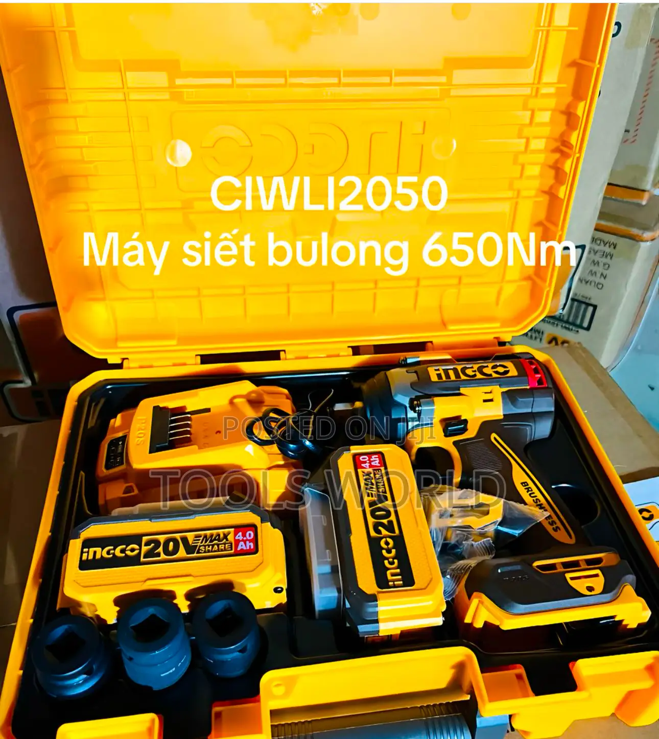 Ingco Ciwli2050 Cordless Impact Wrench (20v, 500nm)