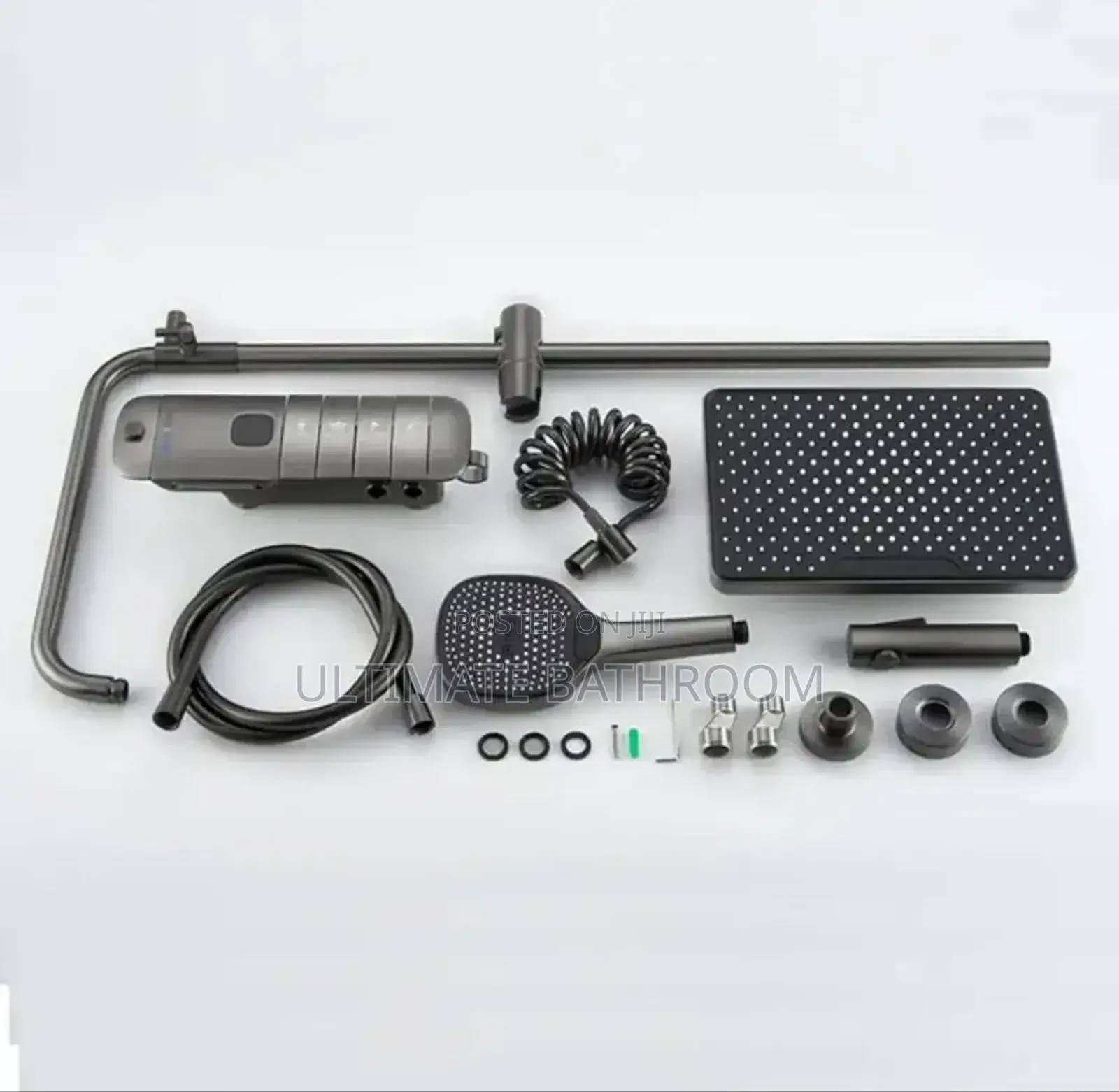 Grey Thermostatic Standing Shower Mixer