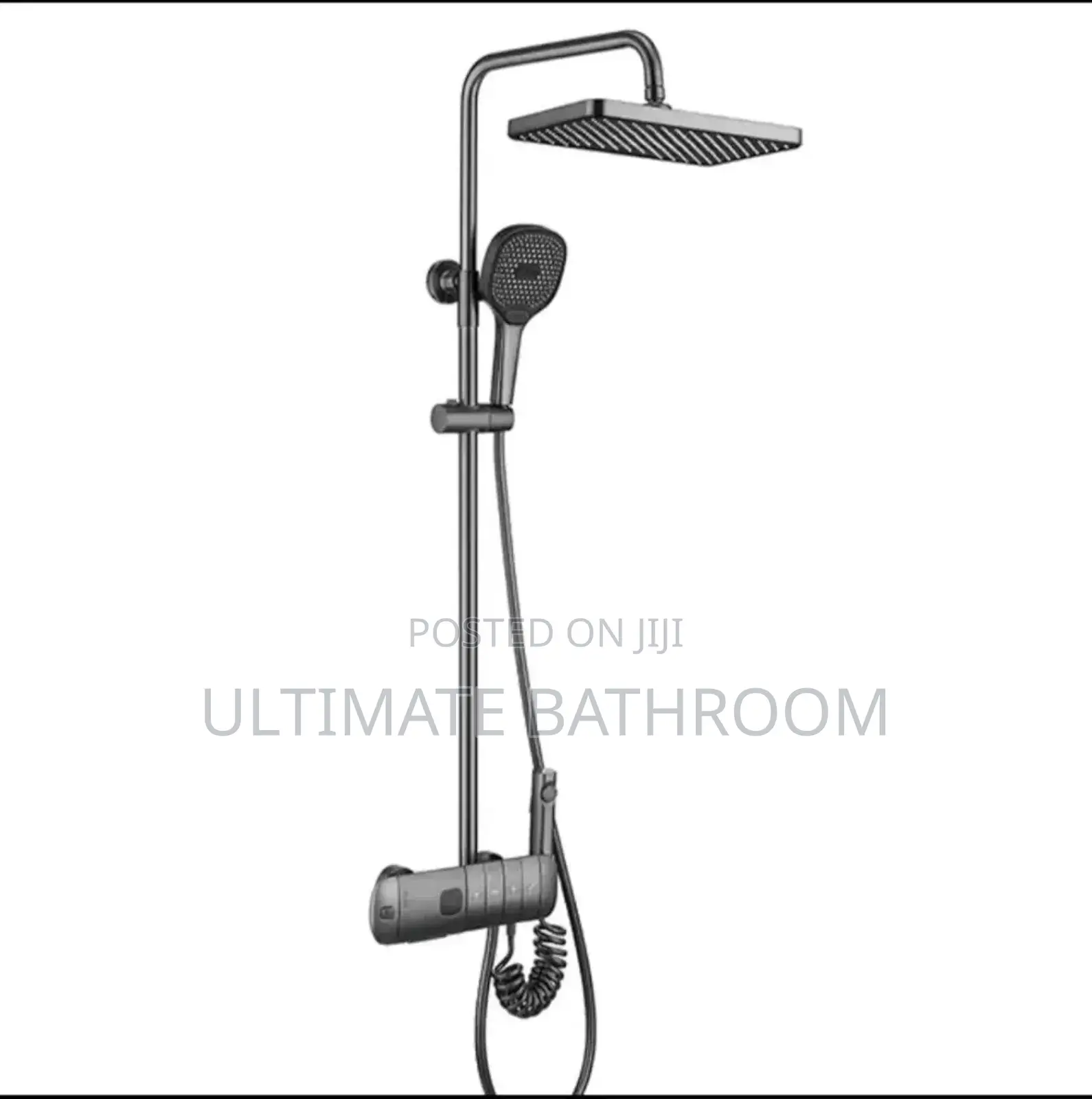 Grey Thermostatic Standing Shower Mixer
