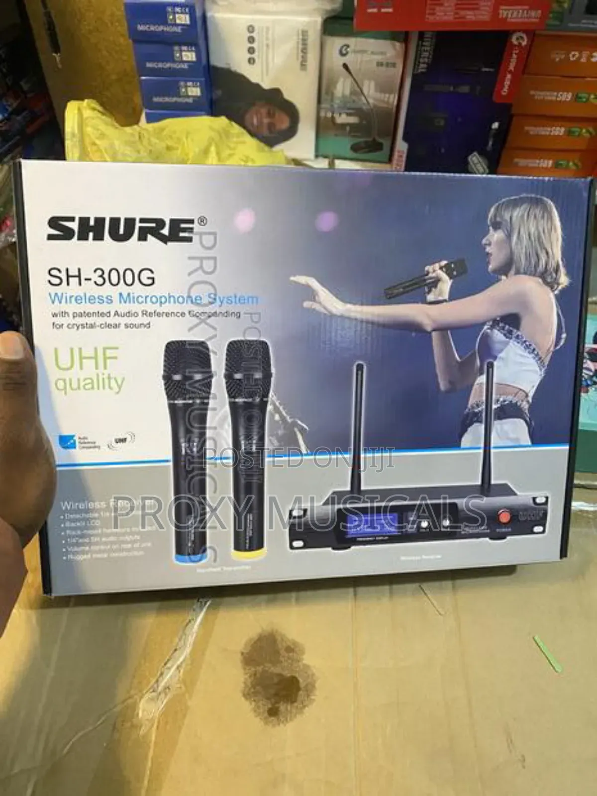 Shure Wireless Microphone System Sh300g Uhf