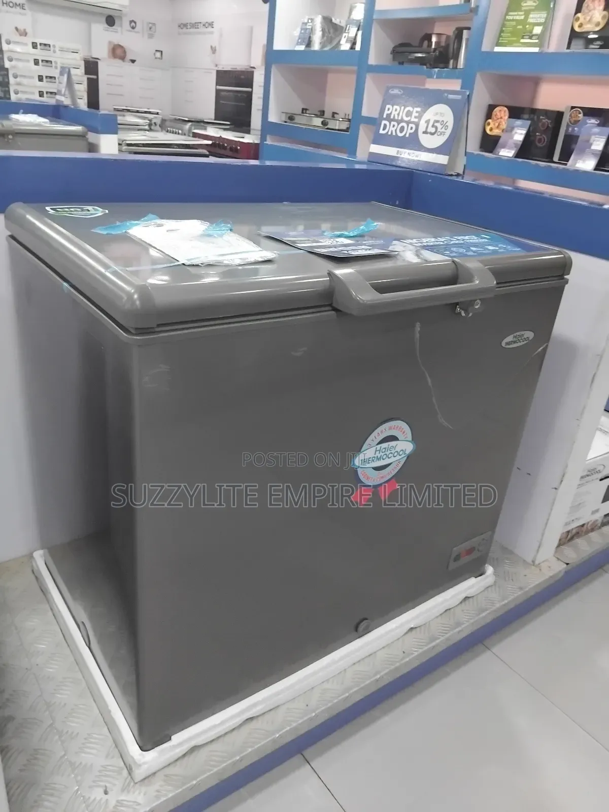 259 Inverter Chest Freezer Silver Haier Thermocool