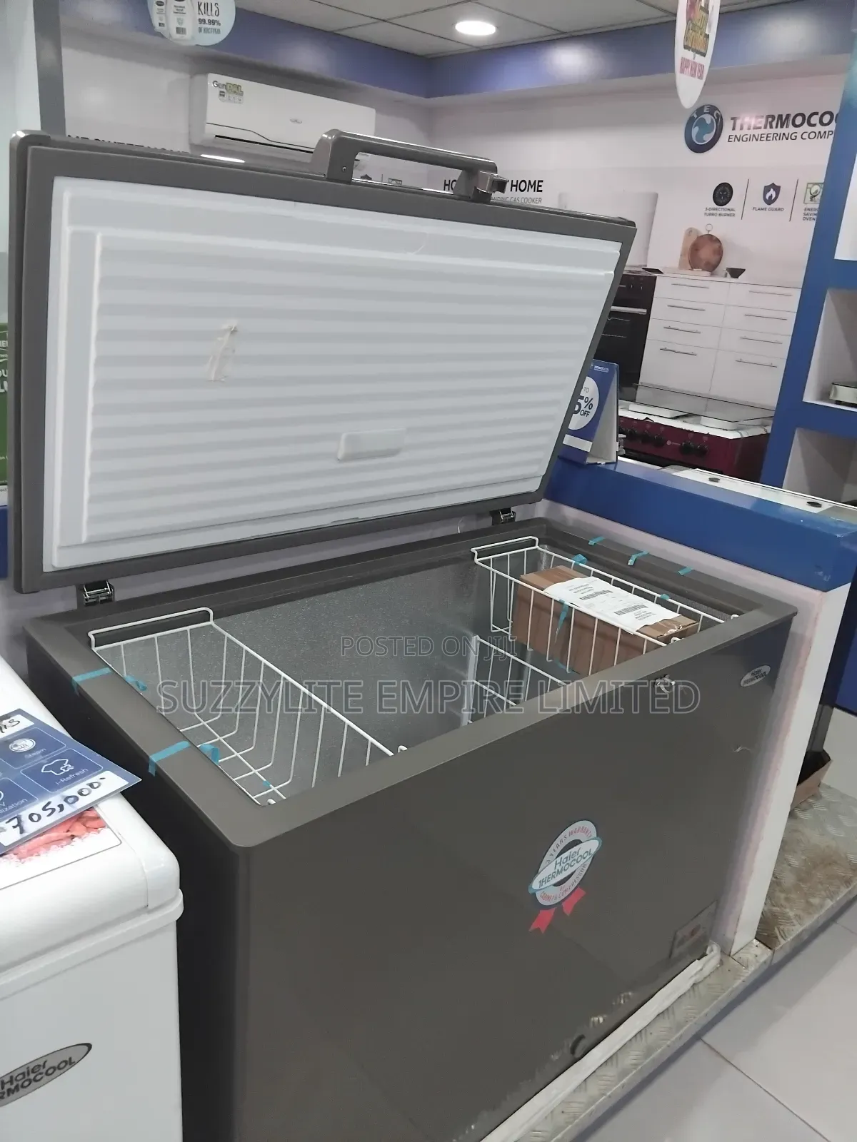319 Liters Inverter Chest Freezer Thermocool Silver