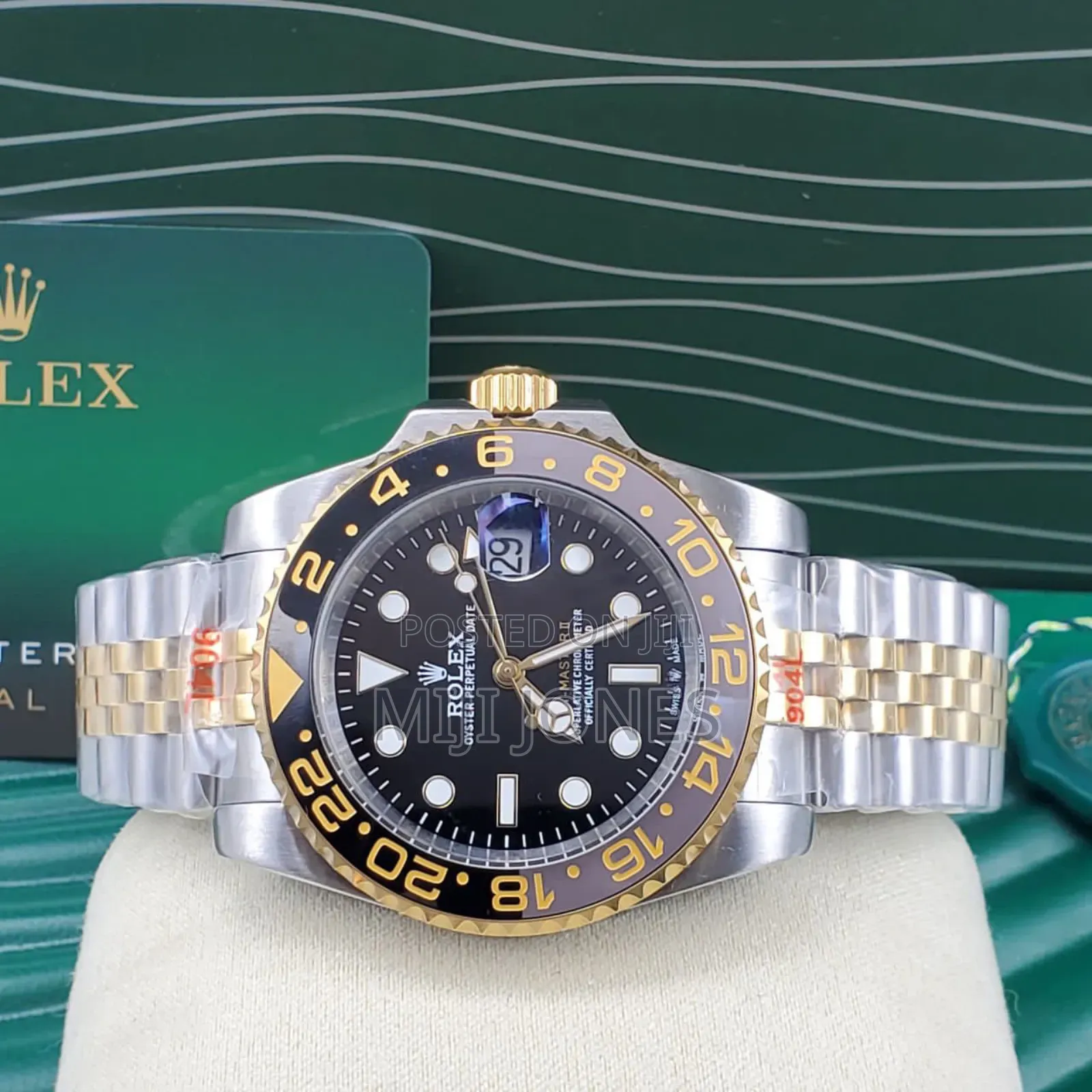 "Rolex Inspired Oyster Date Two-Tone Chain Watch"