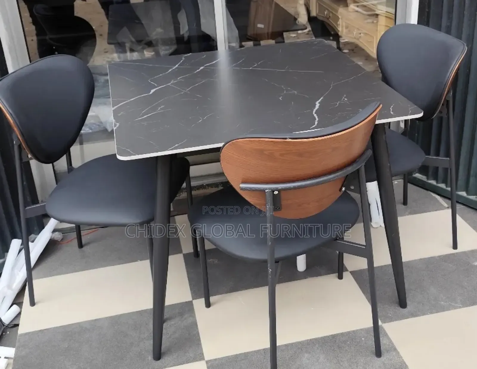 Simple Marble Four Seater Dining Table