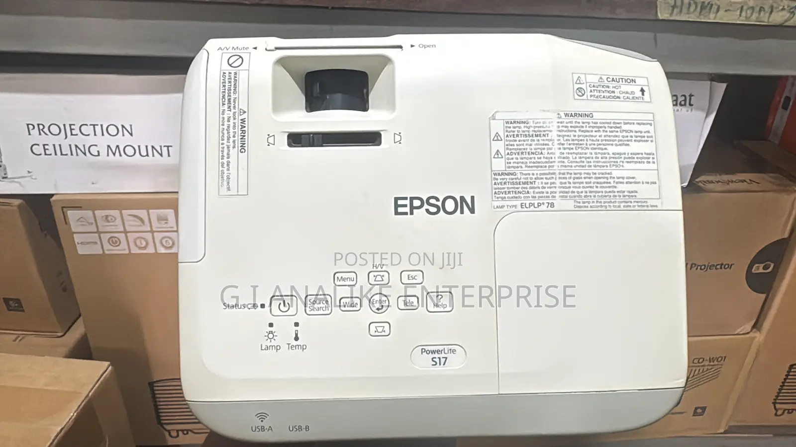 Epson Powerlite S17 Svga 3lcd Projector.