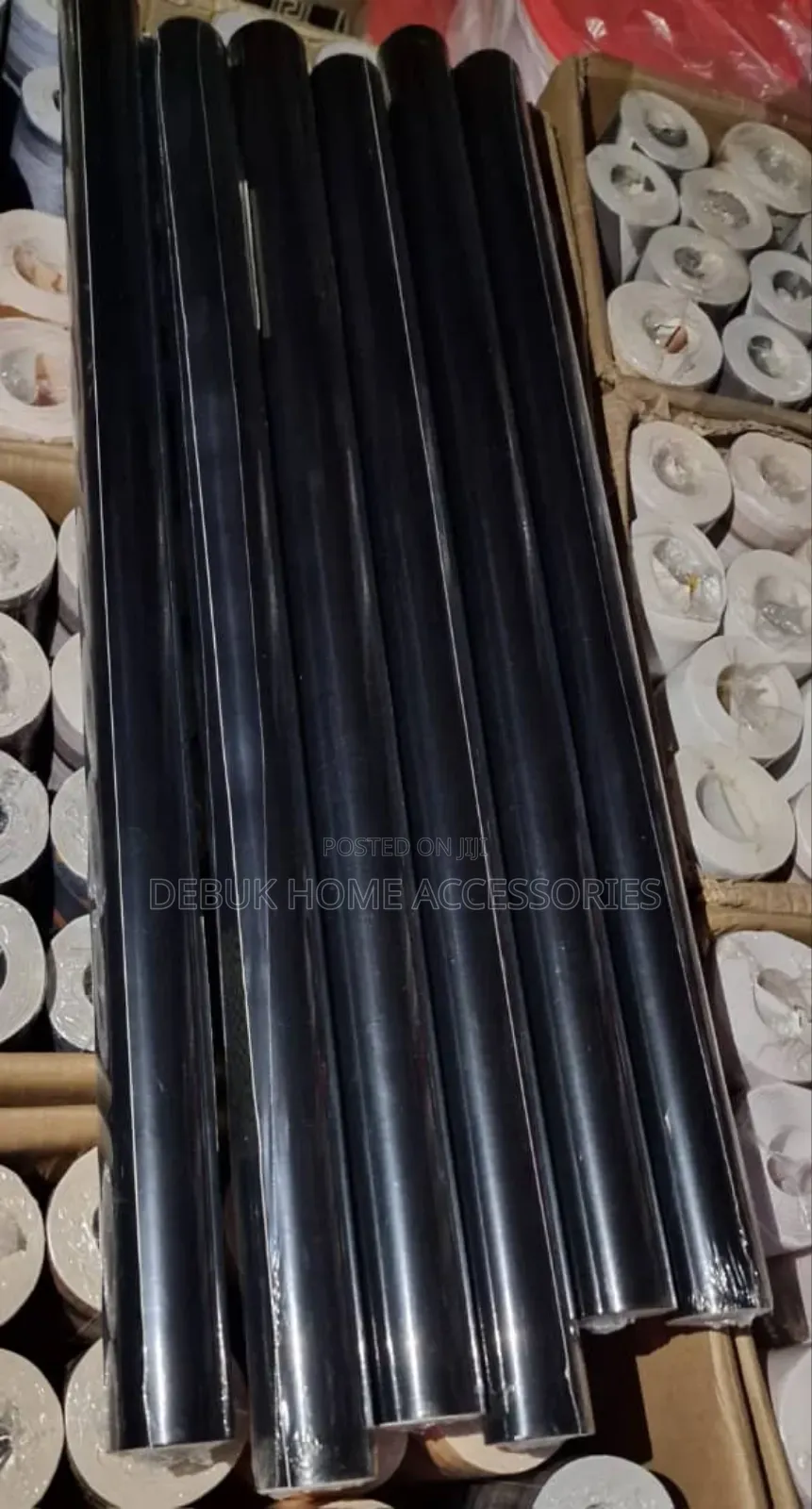 Plain Black Self Adhesive Stickers