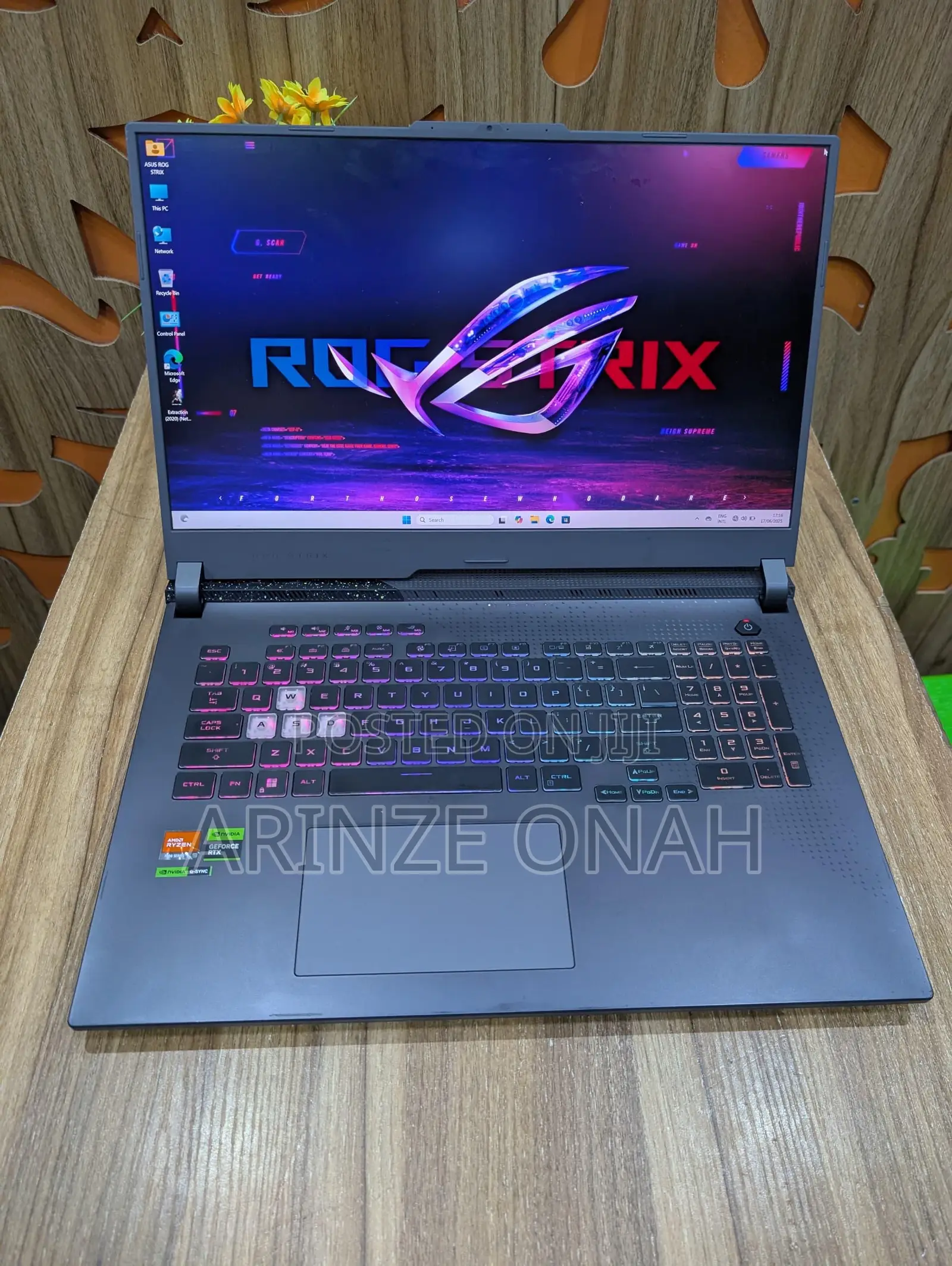 Laptop Asus ROG Strix G17 16GB Intel Core I7 SSD 1T