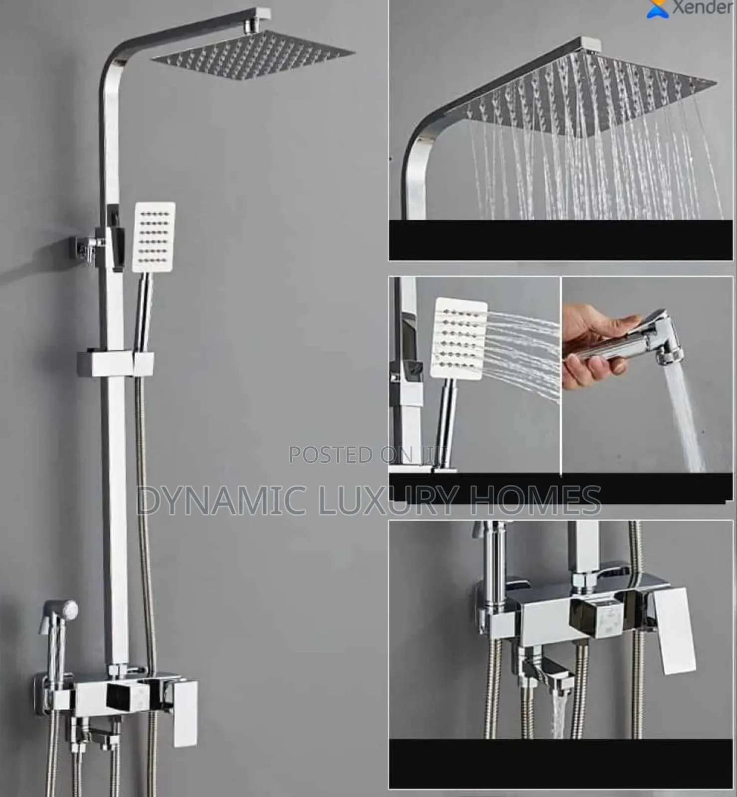 England High Quality Standing Shower Mixer Chrome