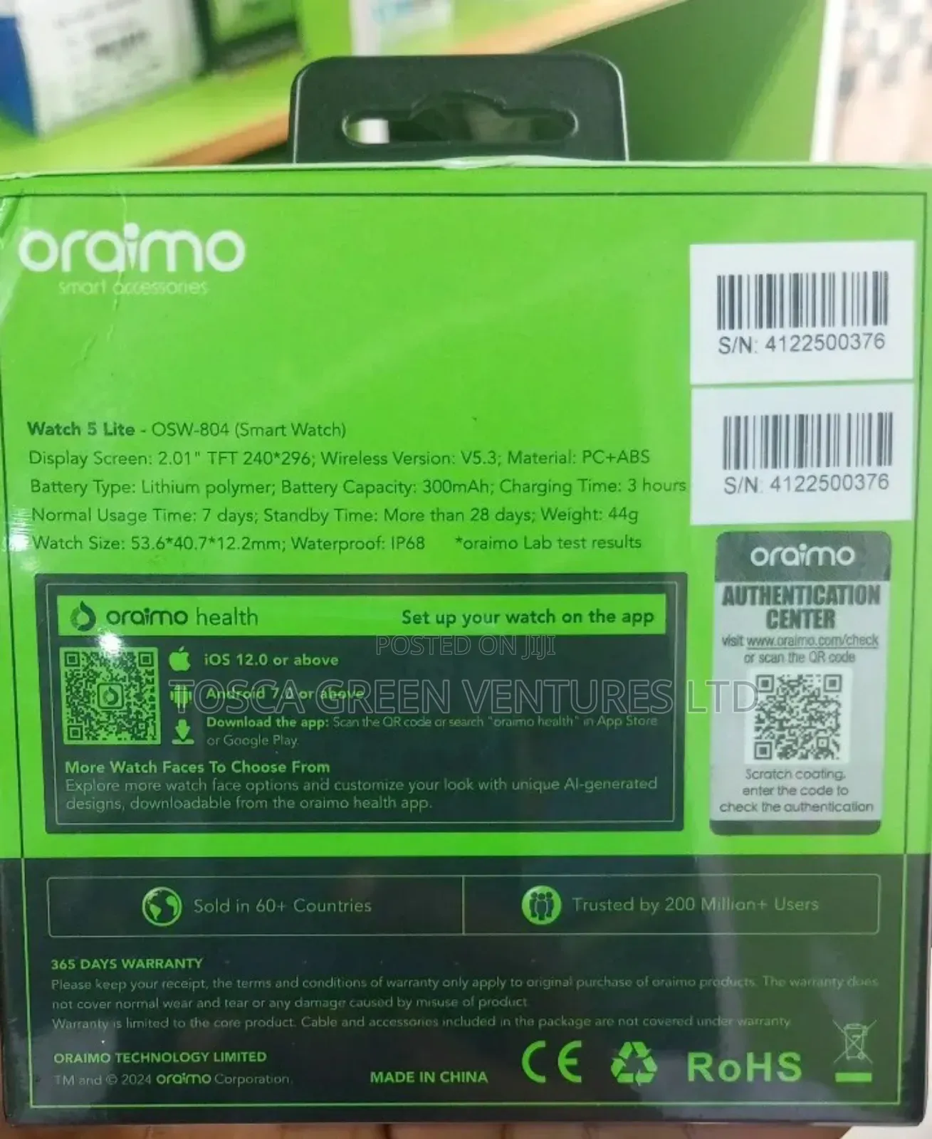 Oraimo Watch 5 Lite Osw- 804