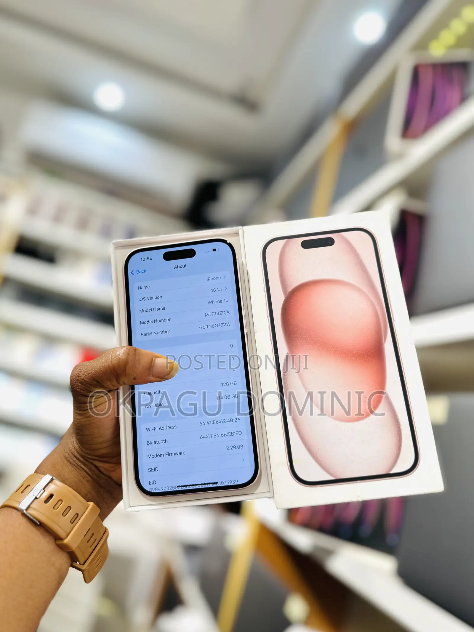 New Apple iPhone 15 128 GB Pink