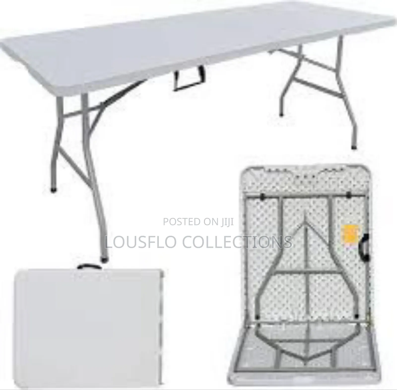 Quality Long 6f Foldable Rectangule Plastic Table for 10 Chairs