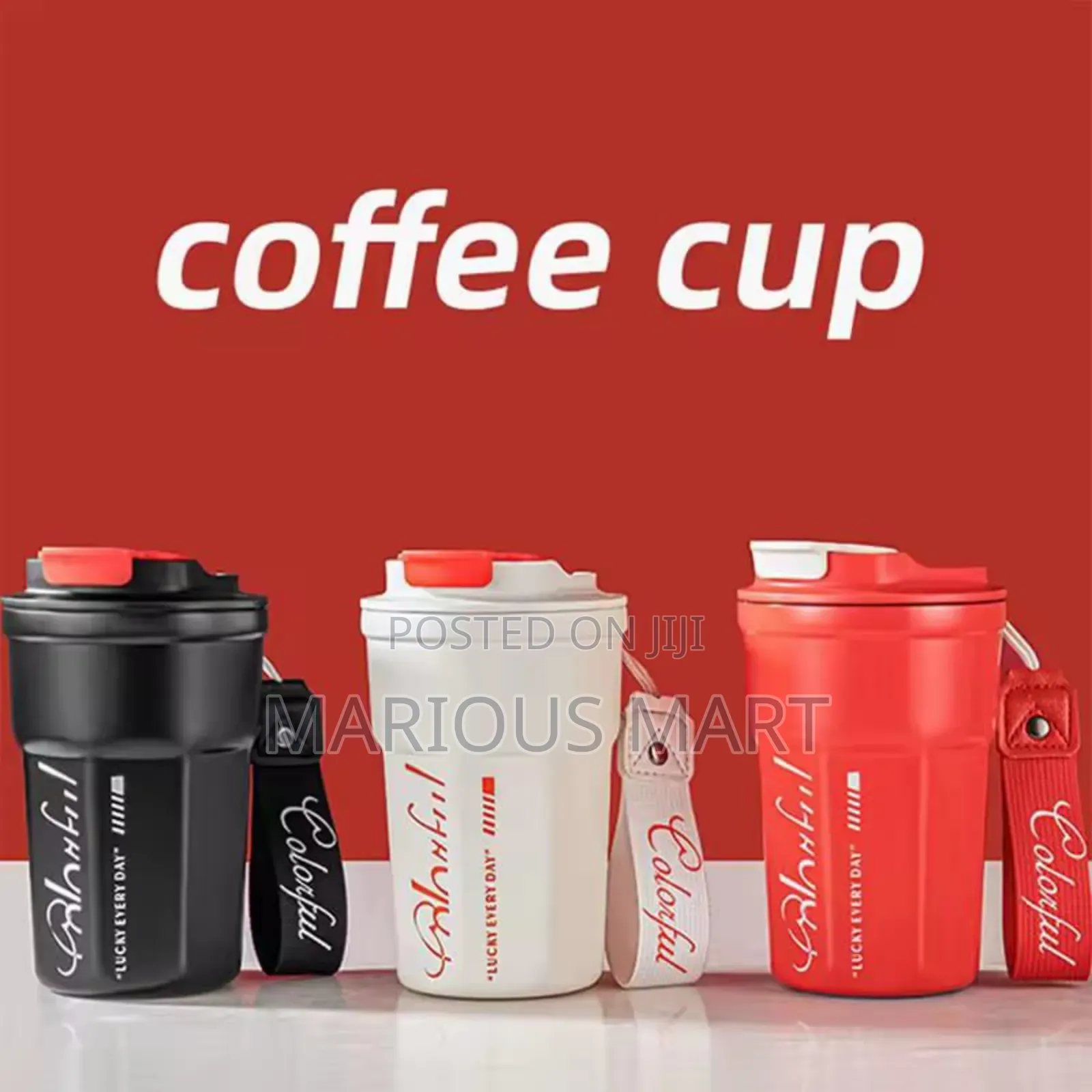 Coffee Cup With Strap Holder