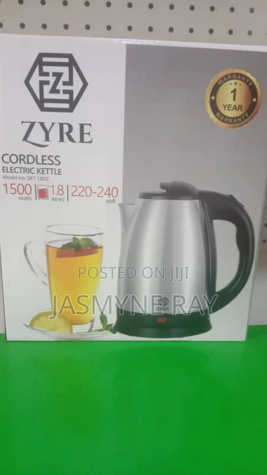 Zyre Stainless Cordless Kettle