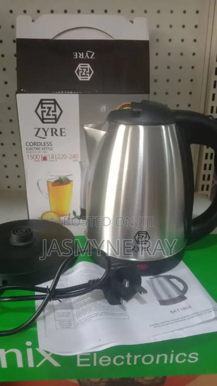 Zyre Stainless Cordless Kettle
