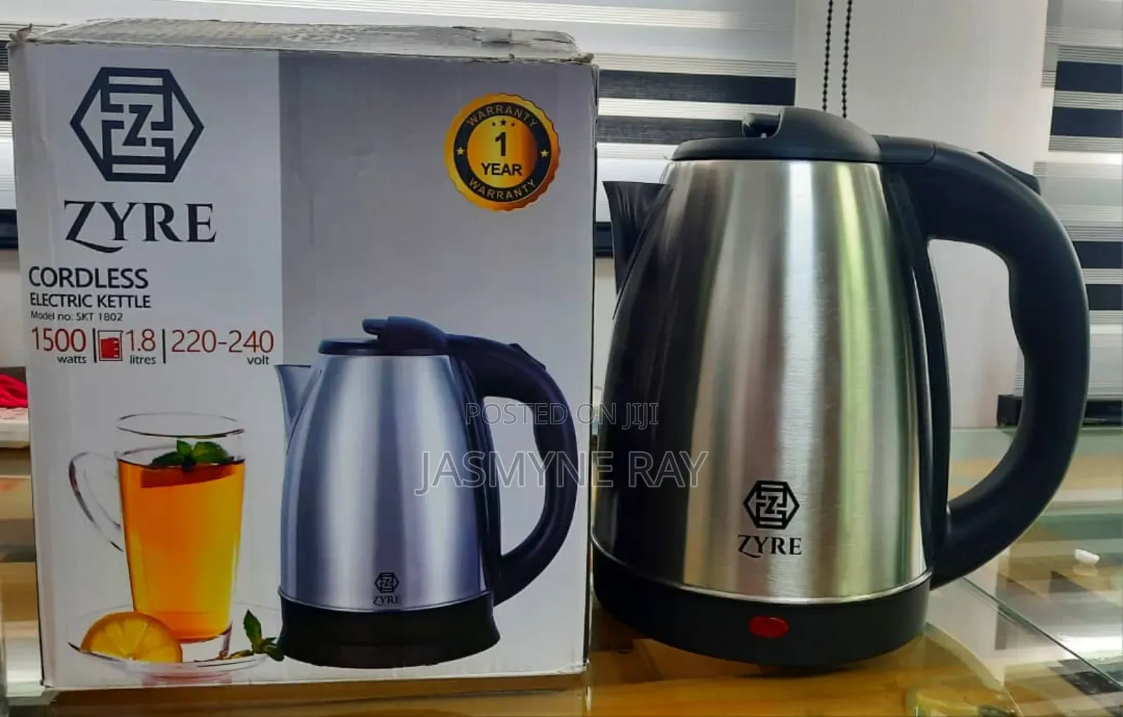 Zyre Stainless Cordless Kettle