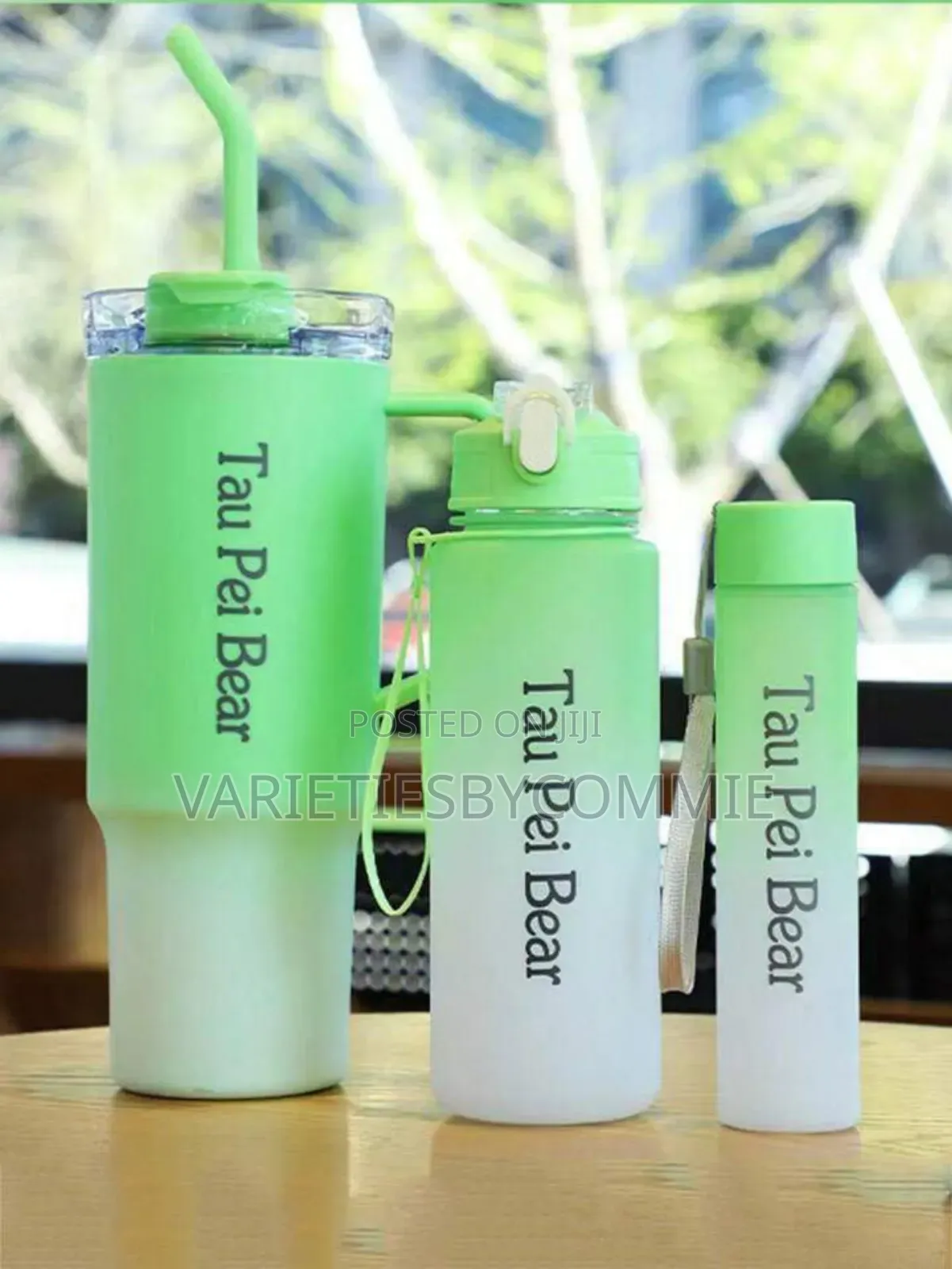 3pcs Quality Tumbler Bottle Sets With Straw