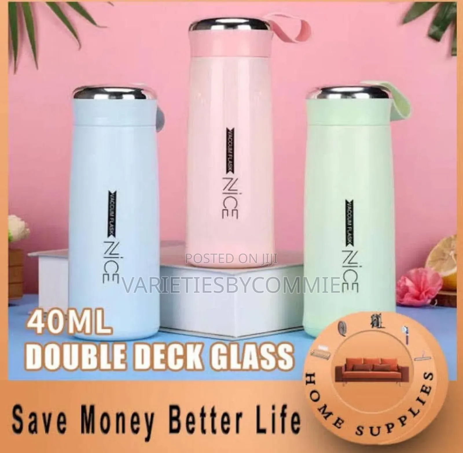 400ml Nice Heat Resistance Portable Anti Slip Water Bottle
