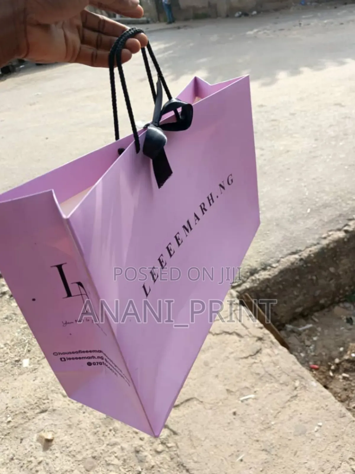 Paper Bag With Ribbon Printing