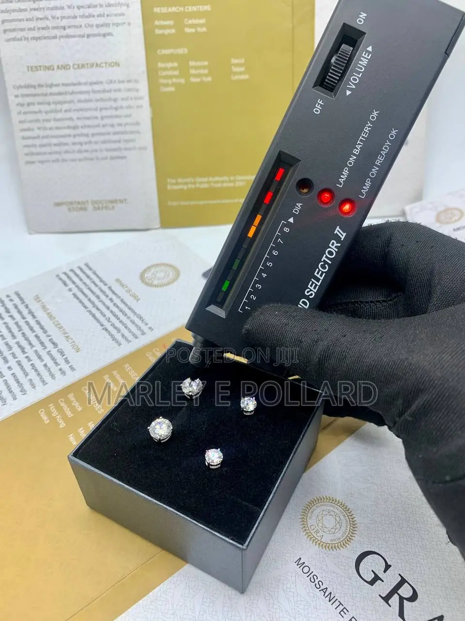 Vvs1 Moissanite Unisex Studs