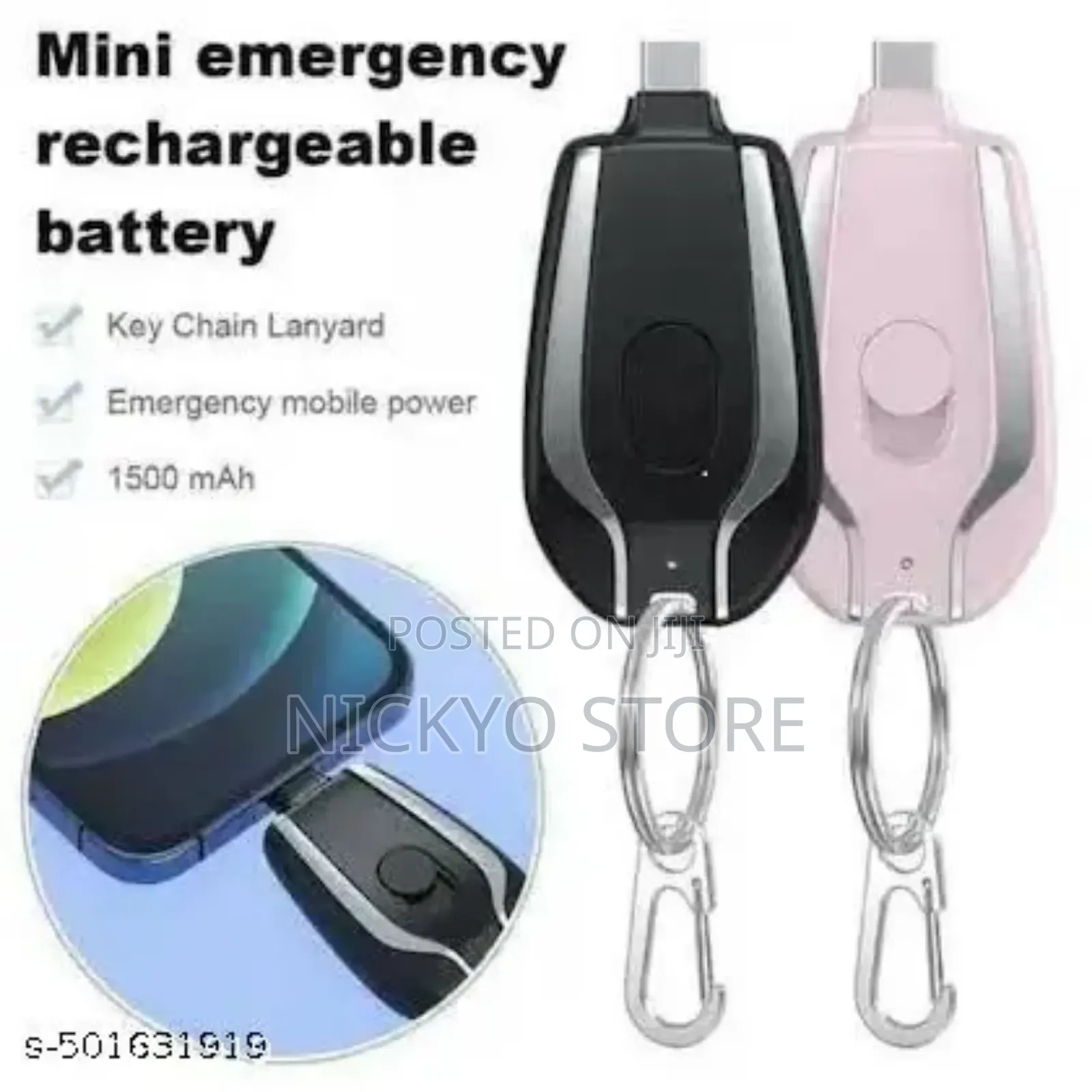 Mini Keychain Emergency Power Bank