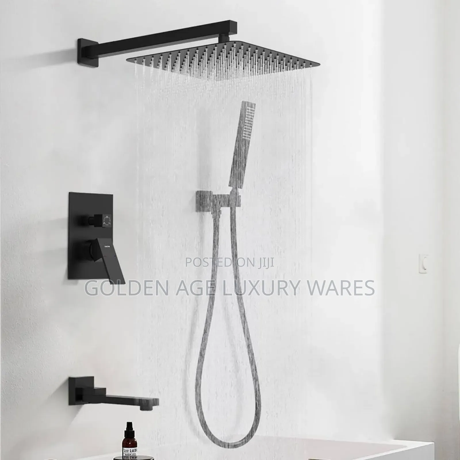 Black 5 Ways Conduit Shower With Swerving Tap Hb12