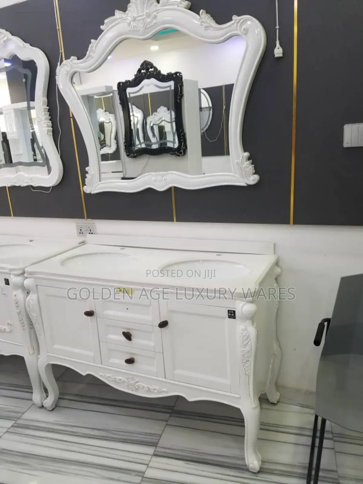 Royal Double Cabinet Basin White