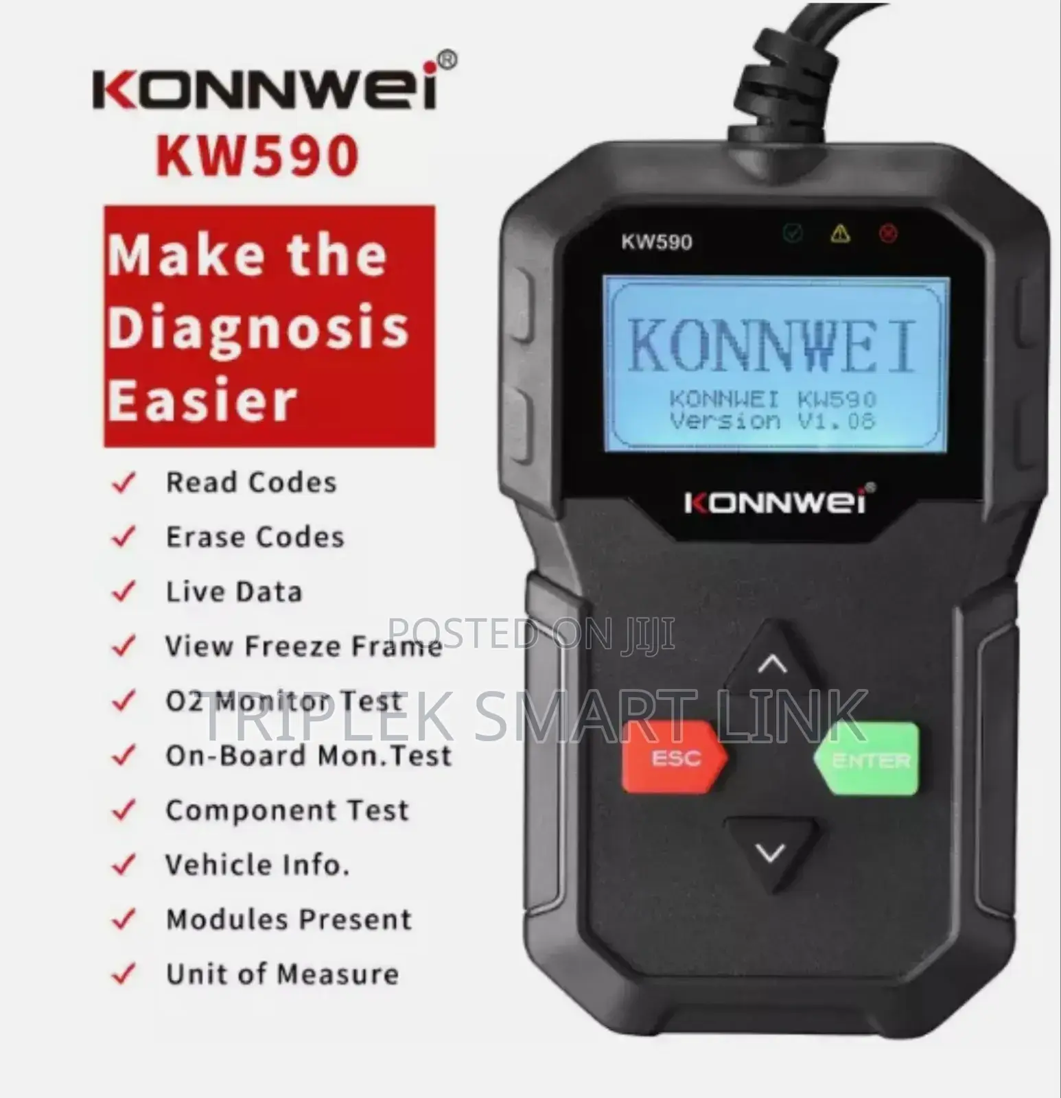 Konnwei Kw590 12v Car Auto Diagnosti Obd Ii Scan for All Car