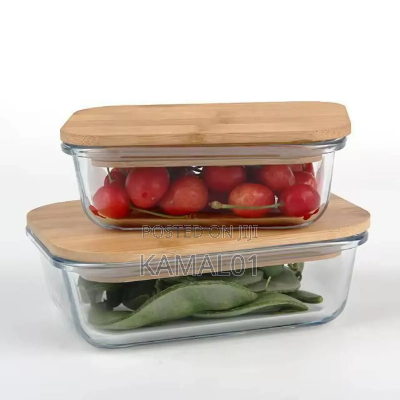 4pcs Lock Fresh Container With Bamboo Lid