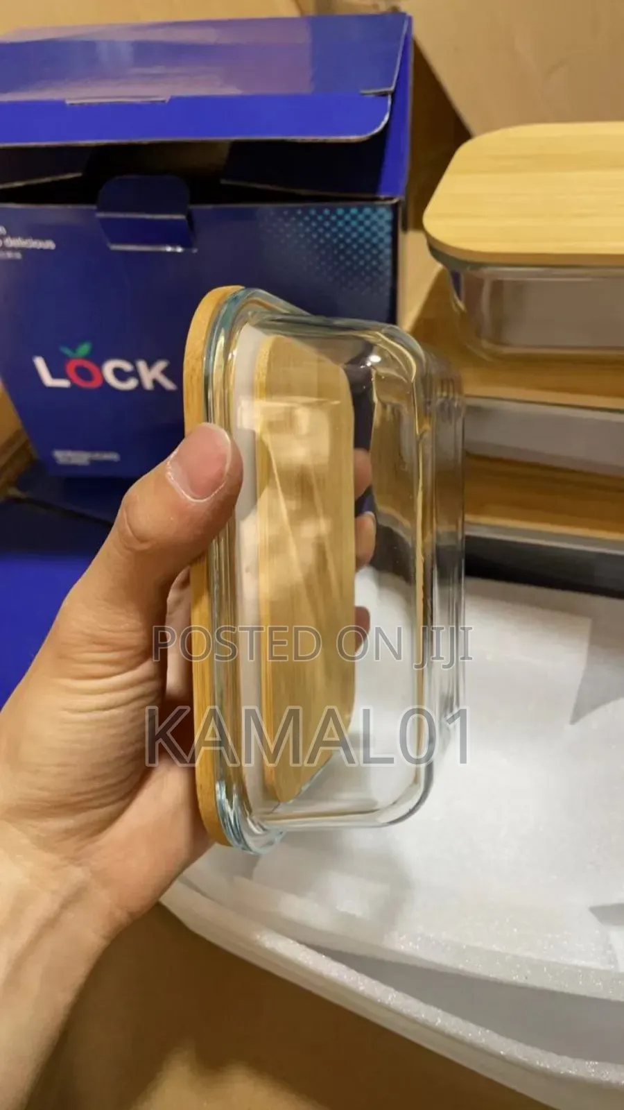 4pcs Lock Fresh Container With Bamboo Lid