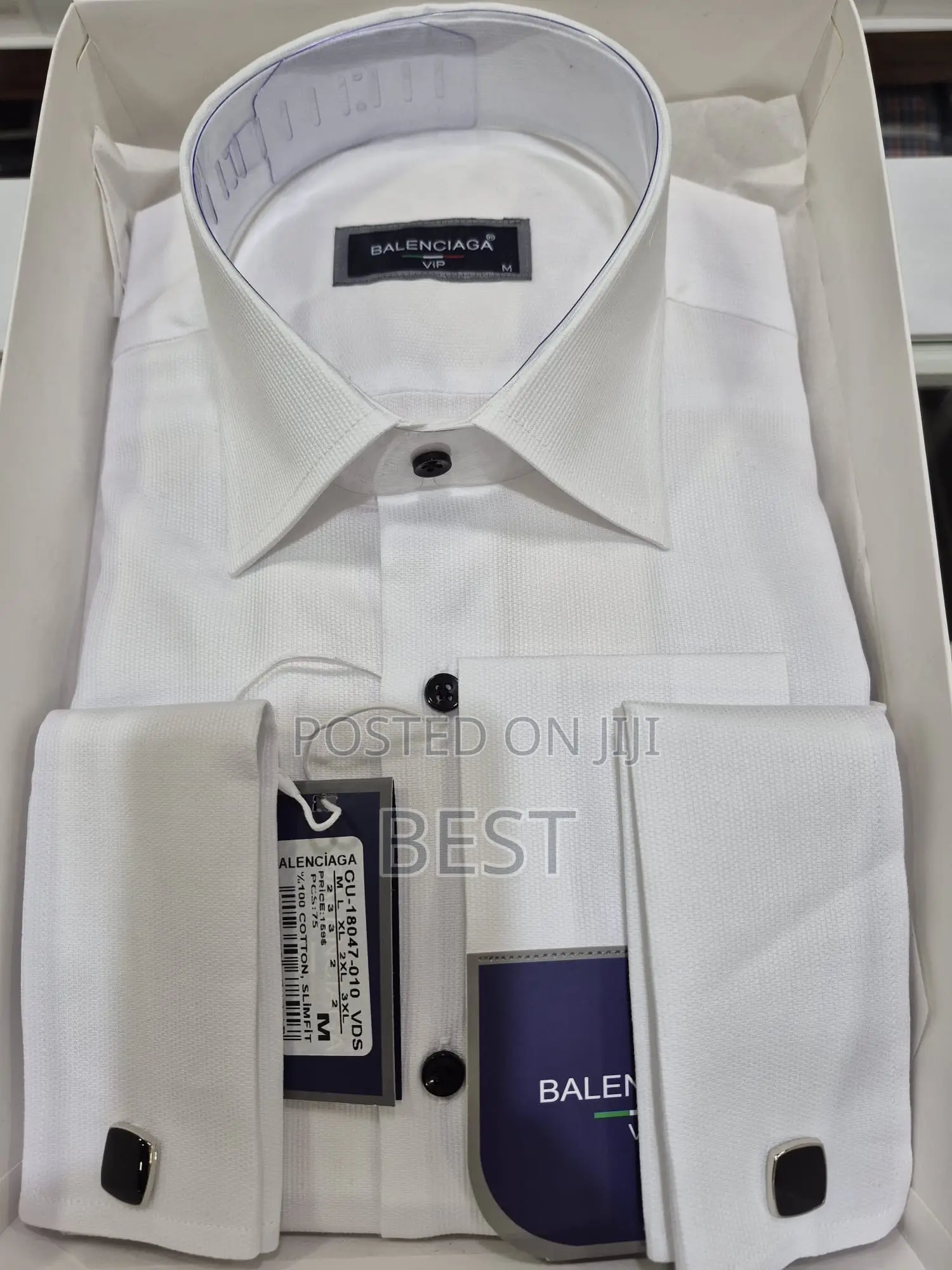 Balenciaga Vip Corporate Italian White Shirts for Men of Cla