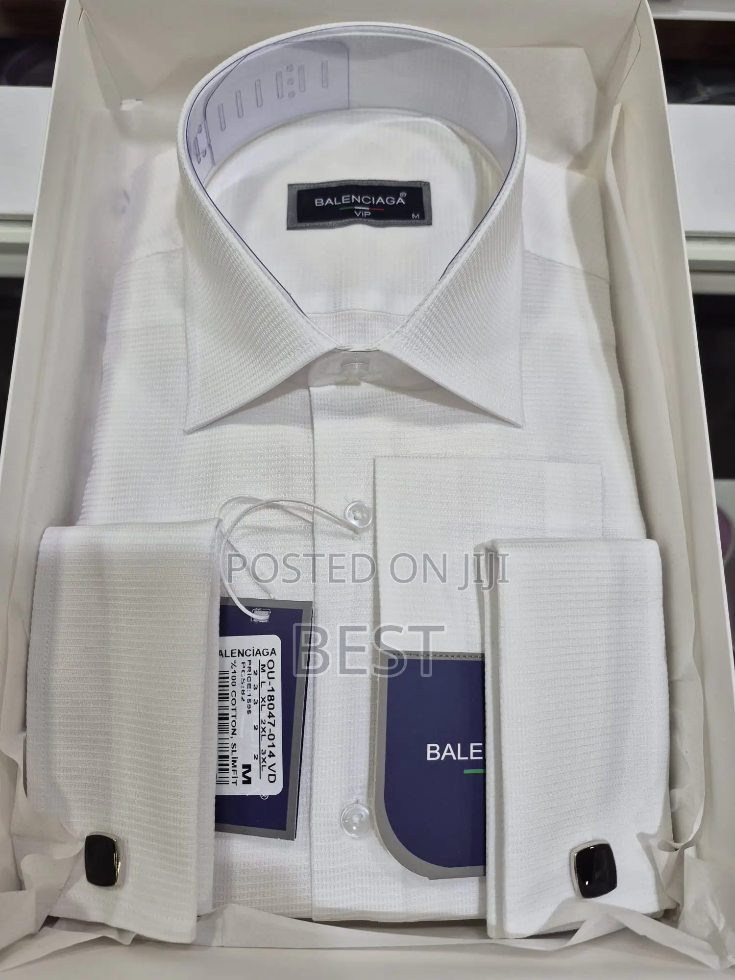 Balenciaga Vip Corporate Italian White Shirts for Men of Cla