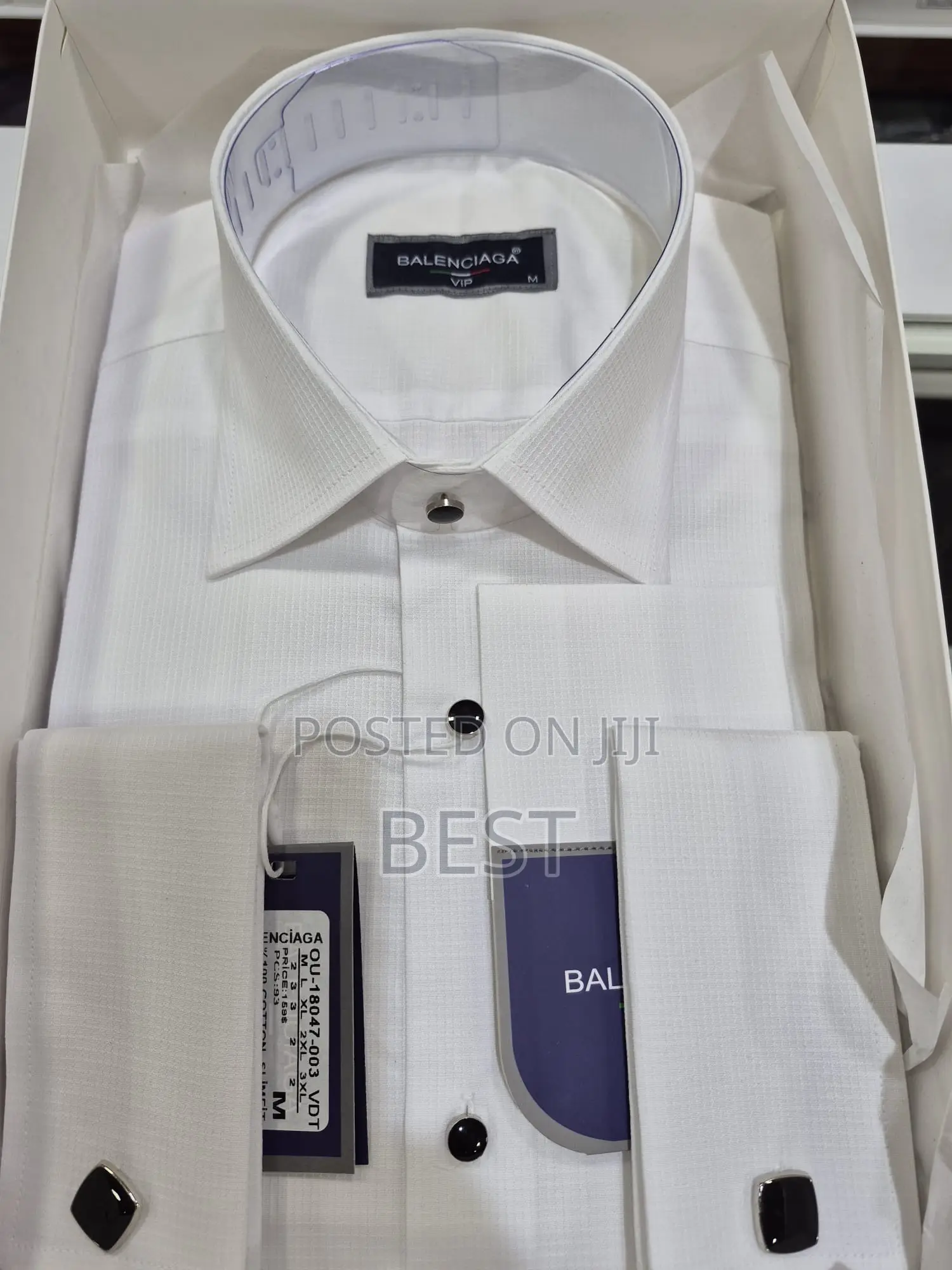 Balenciaga Vip Corporate Italian White Shirts for Men of Cla