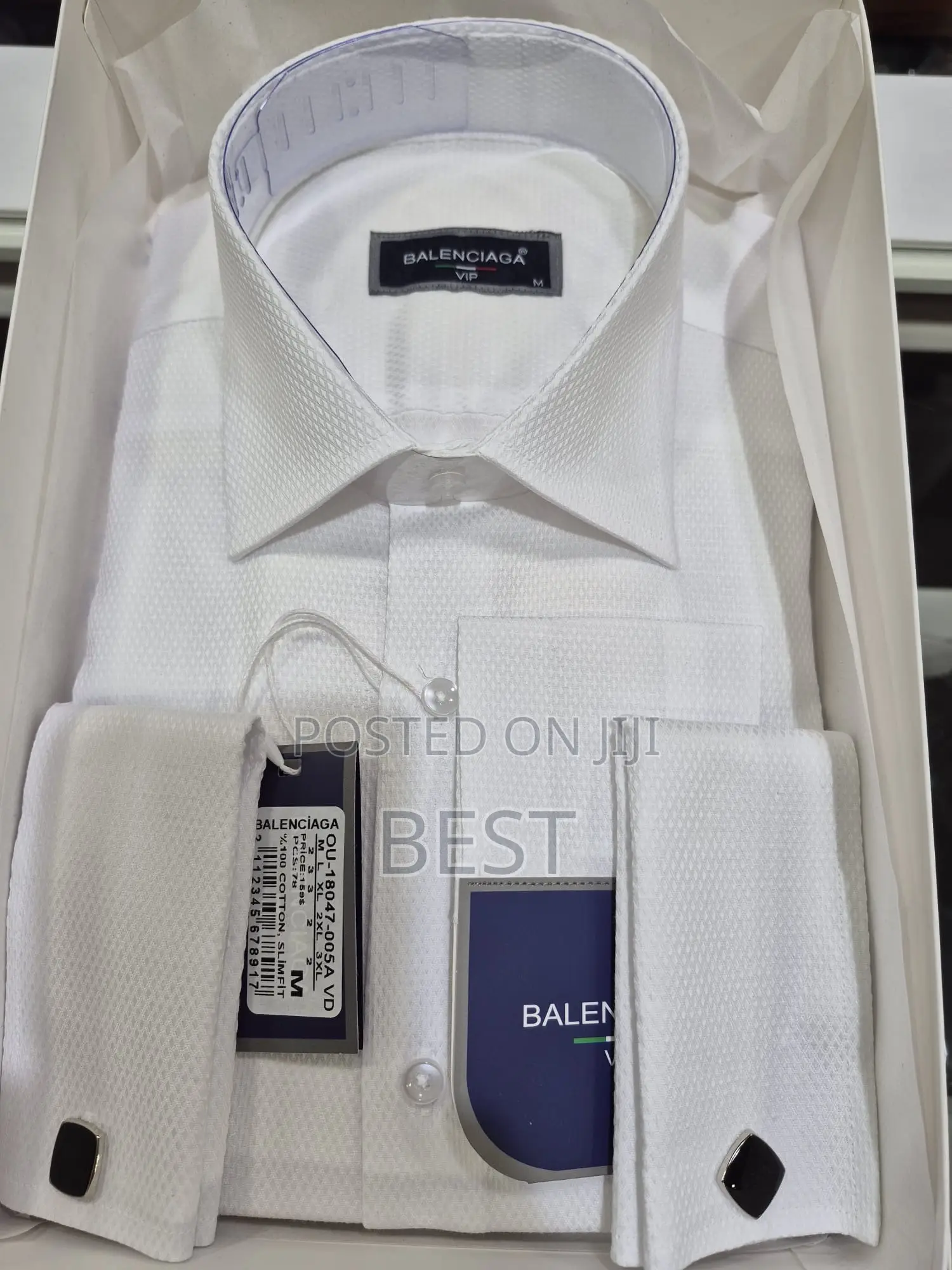 Balenciaga Vip Corporate Italian White Shirts for Men of Cla
