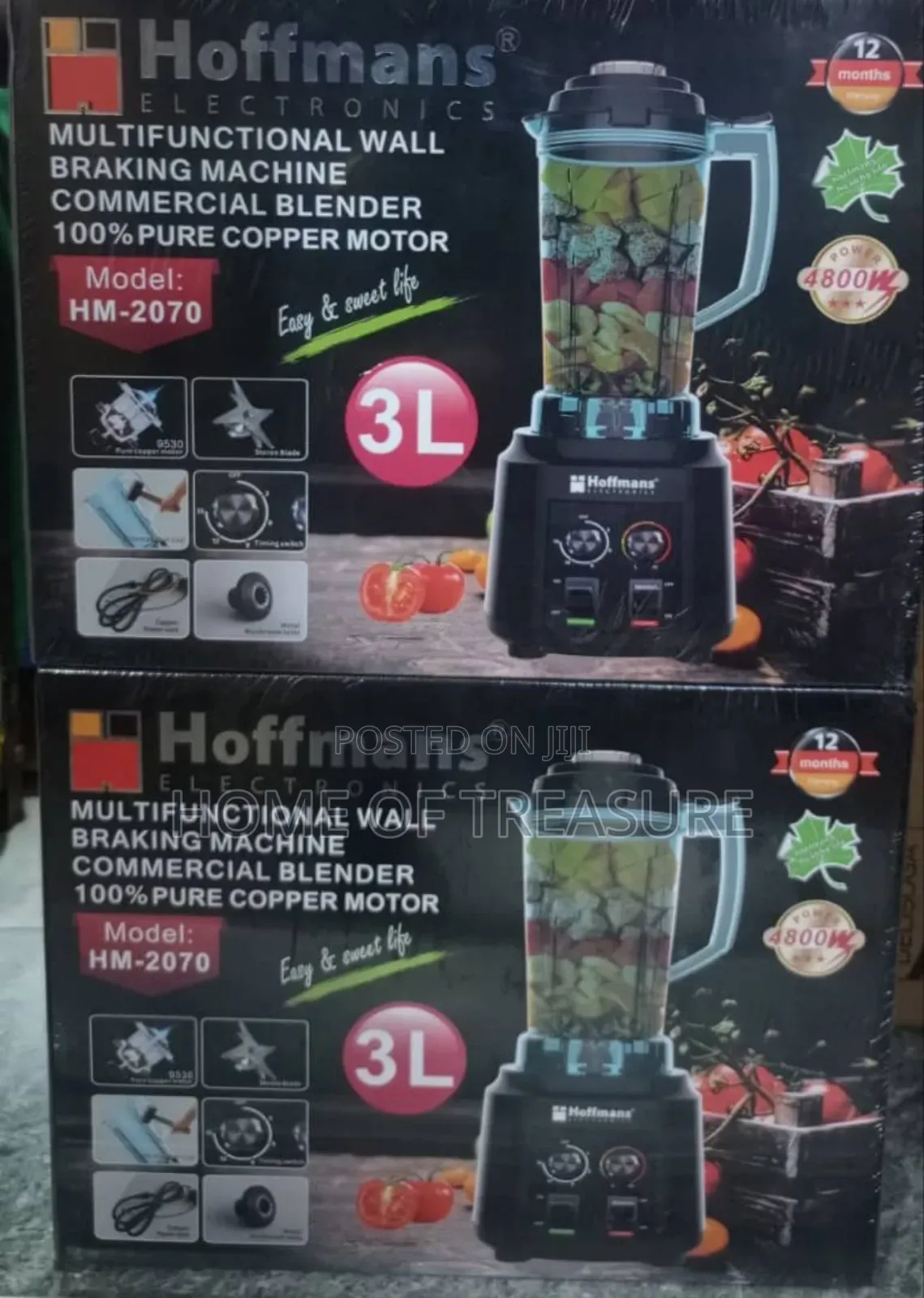 Hoffmans Multifunctional Commercial 3l Blender Model Hm-2070