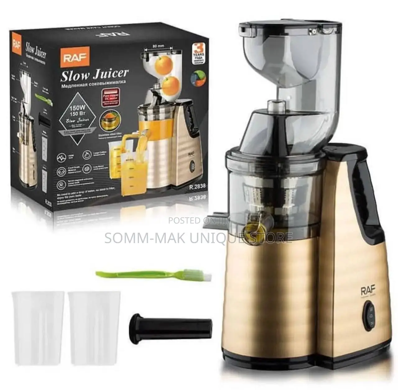 Juice Extractor
Raf Slow Masticating Fruit Juicer