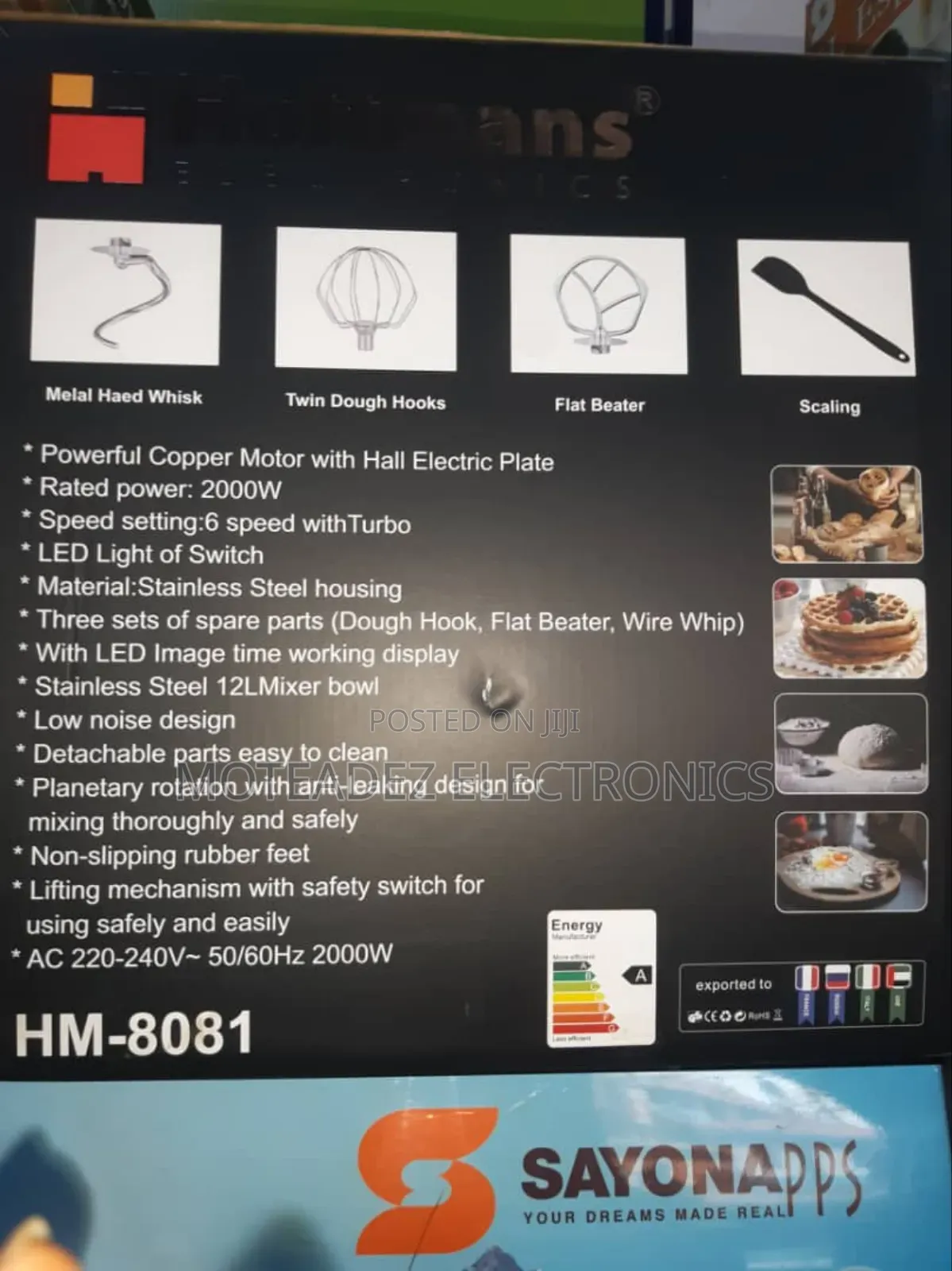 Hoffmans 15l Copper Coil Commercial Stand Cake Mixer