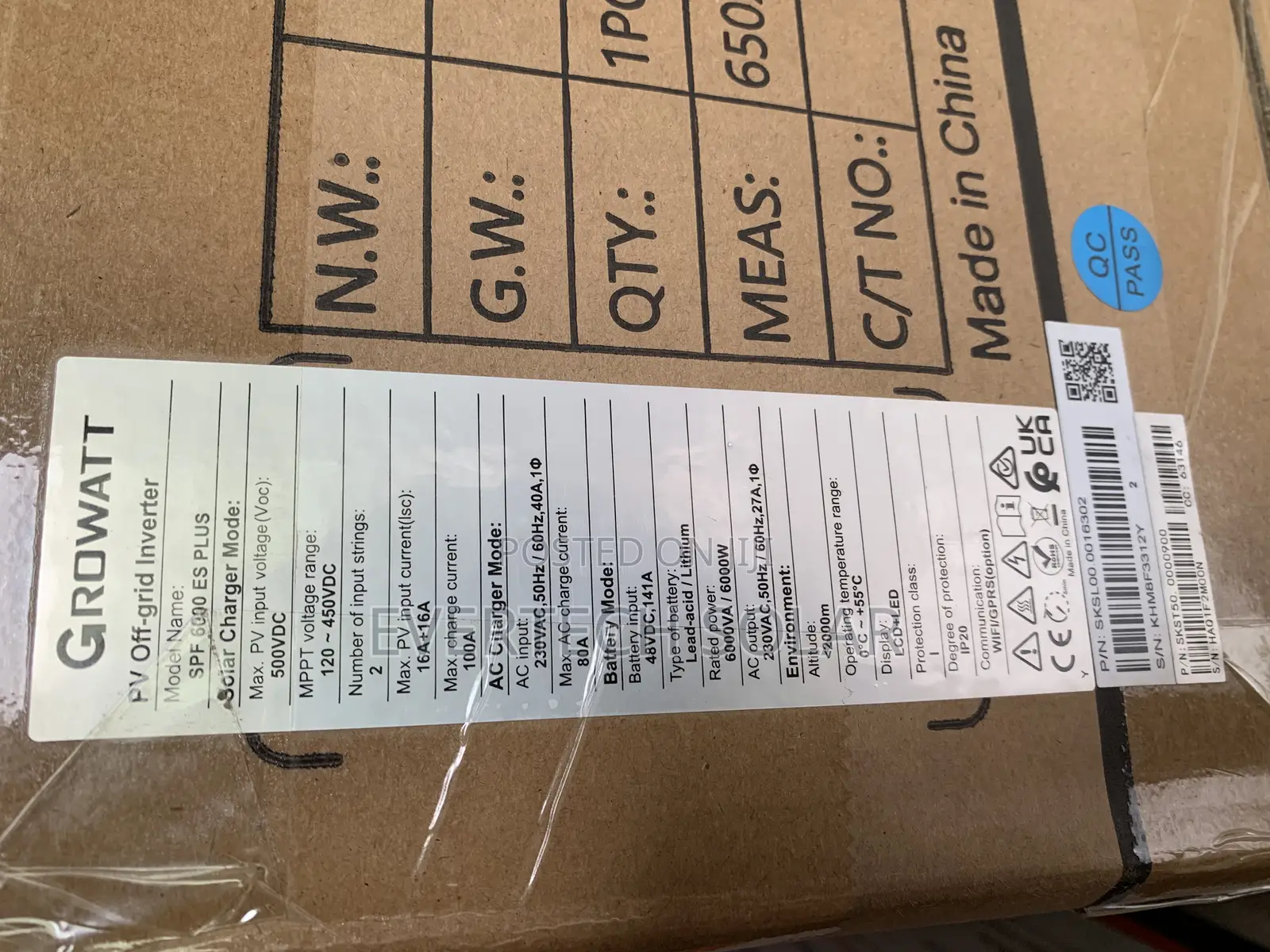 6kva Growatt Spf Es Plus 48v Built In Mppt