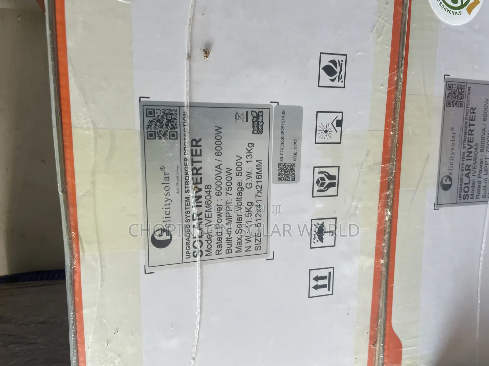 Solar Energy Felicity MPPT Hybrid Inverter 6kva/48v