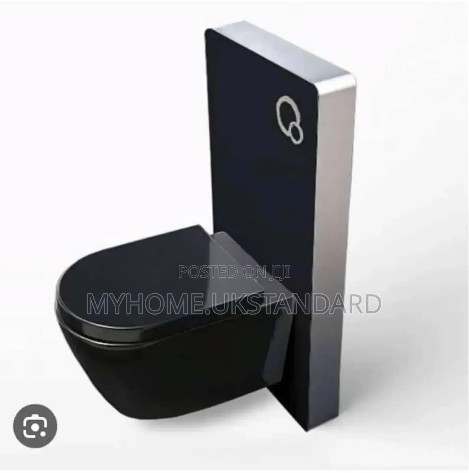 Black Concealed Wc With Surface Tank.