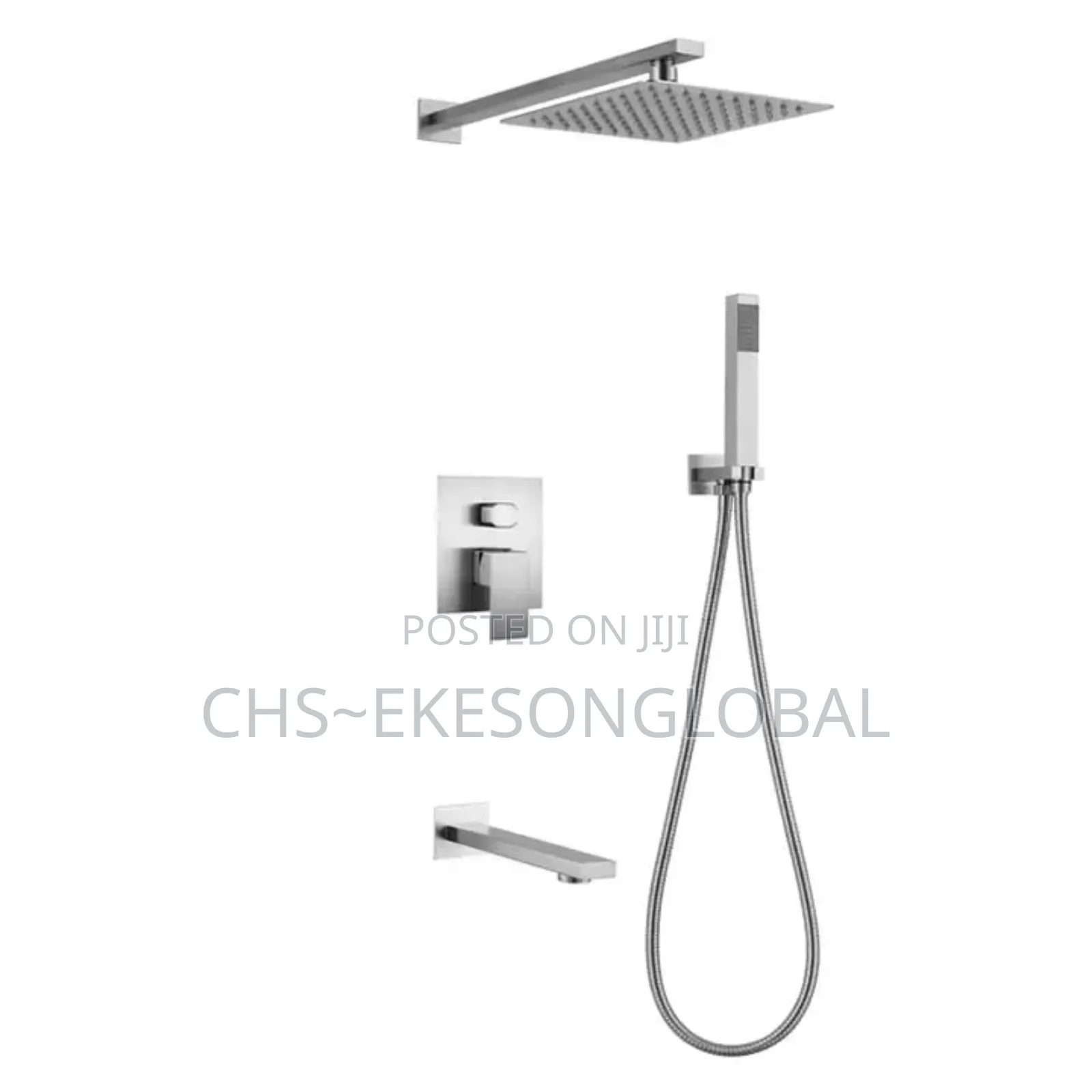 5ways Chrome Conduit Shower Uk Standard