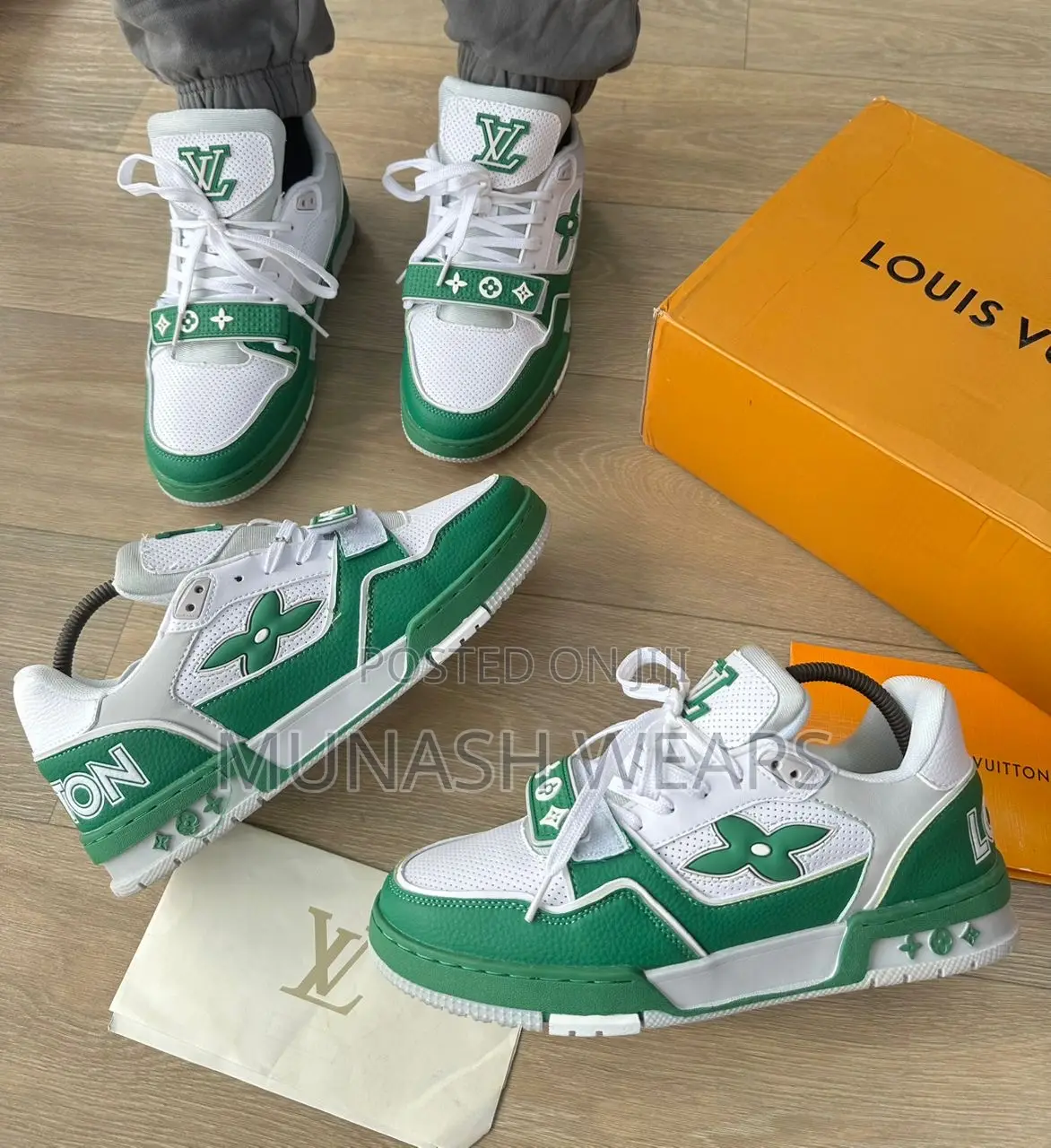 Luxury Louis Vuitton Sneakers Military