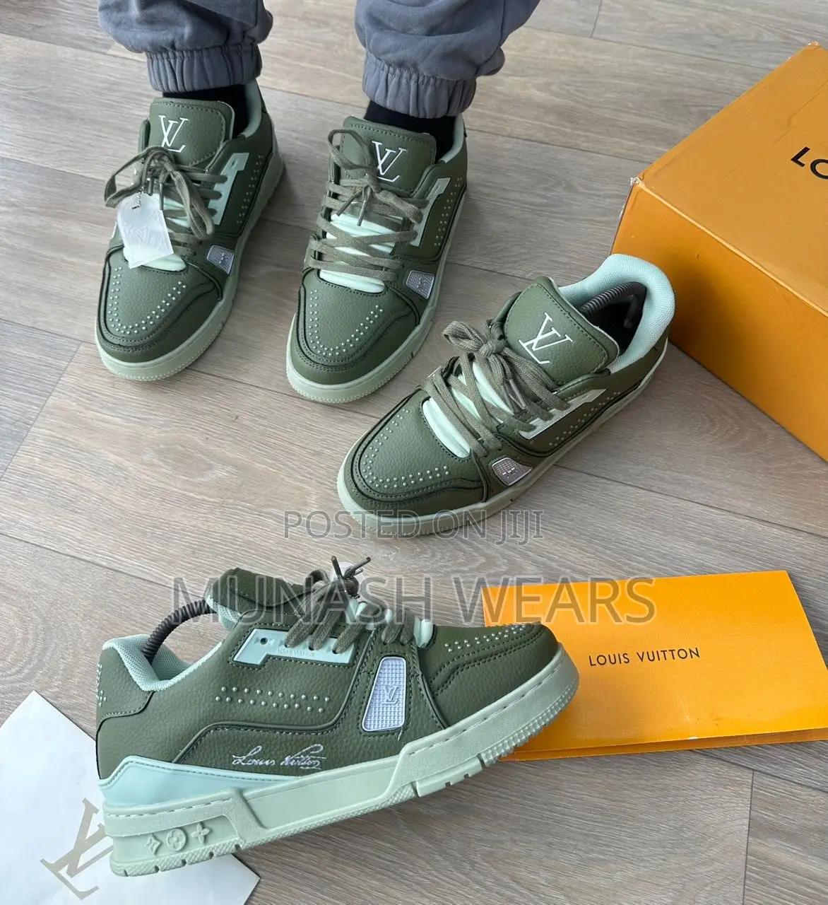 Luxury Louis Vuitton Sneakers Military