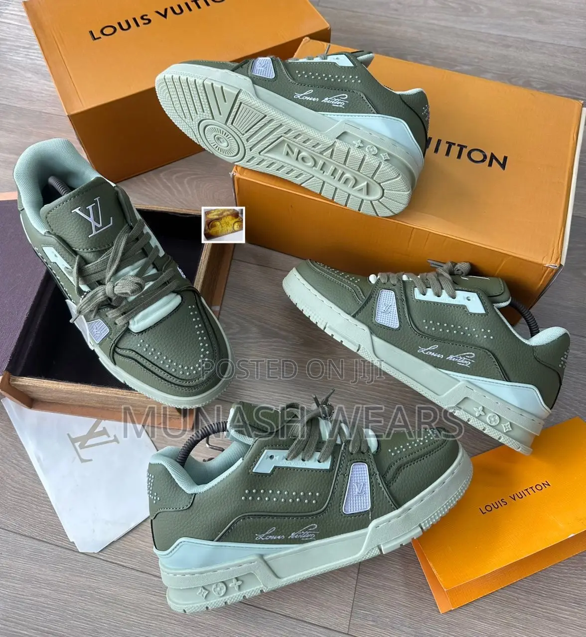 Luxury Louis Vuitton Sneakers Military