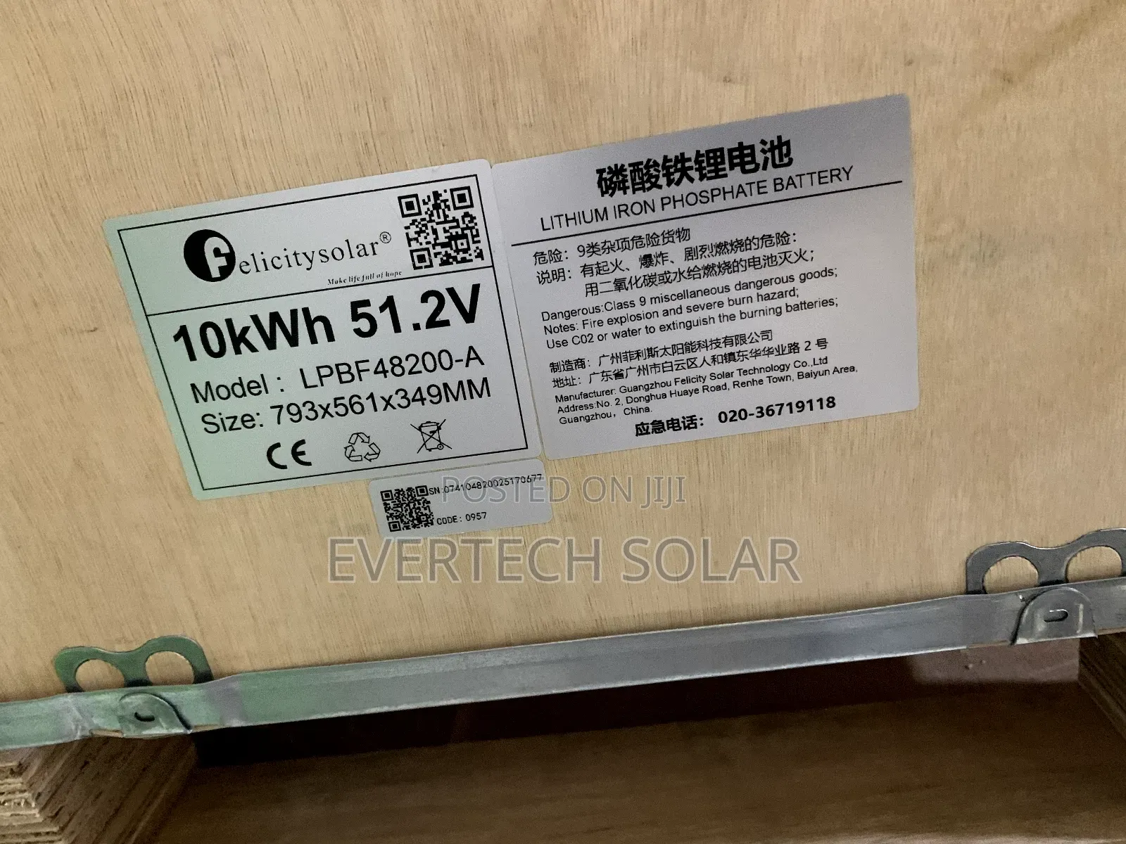 Felicity 48v 10kwhs Lithium Battery  With Longer Lifespan