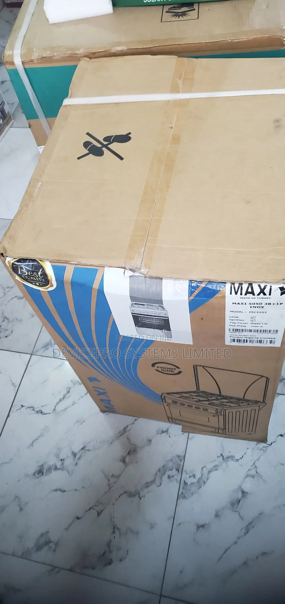 Maxi Standing Gas Cooker 50x50 3+1 Inox F5c31g2