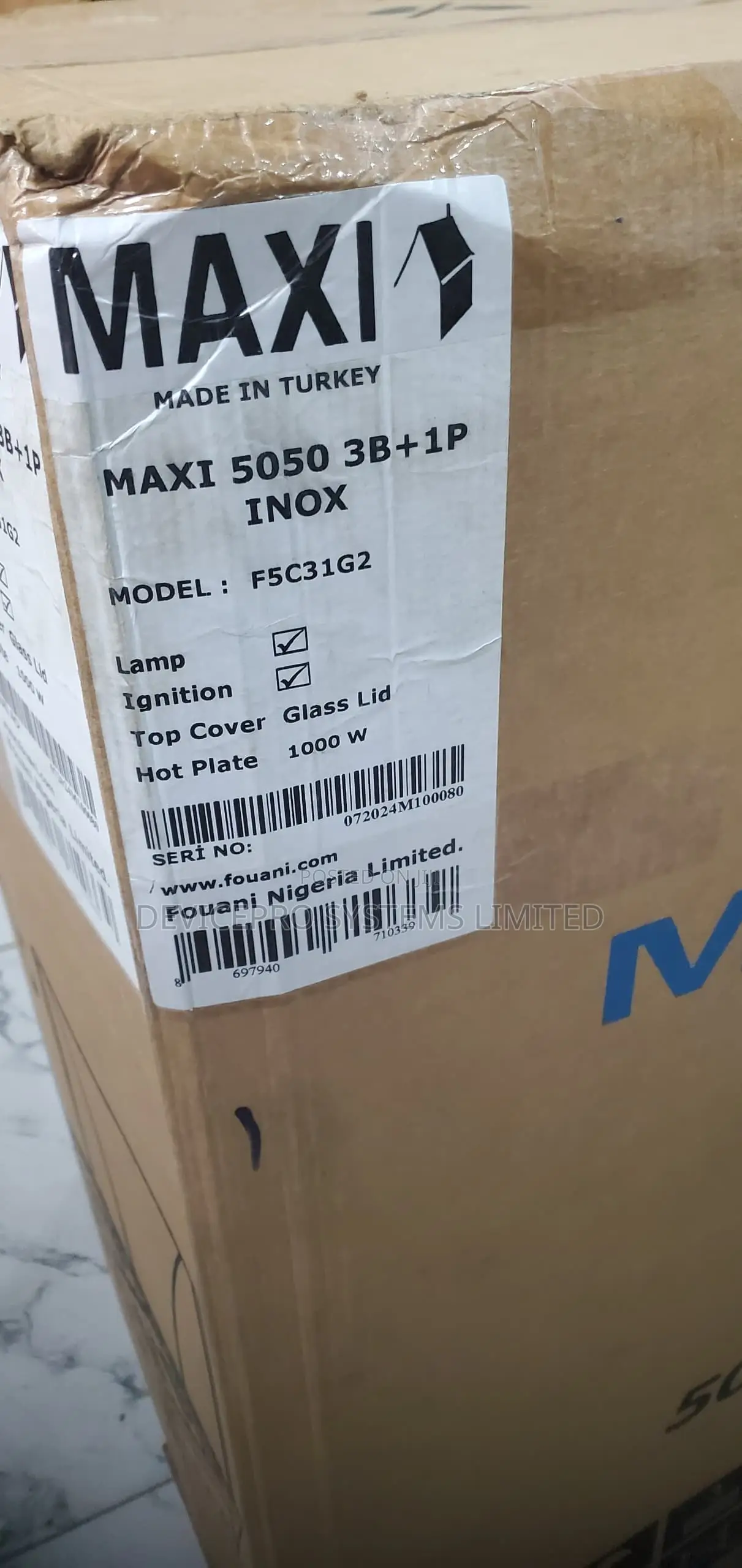 Maxi Standing Gas Cooker 50x50 3+1 Inox F5c31g2