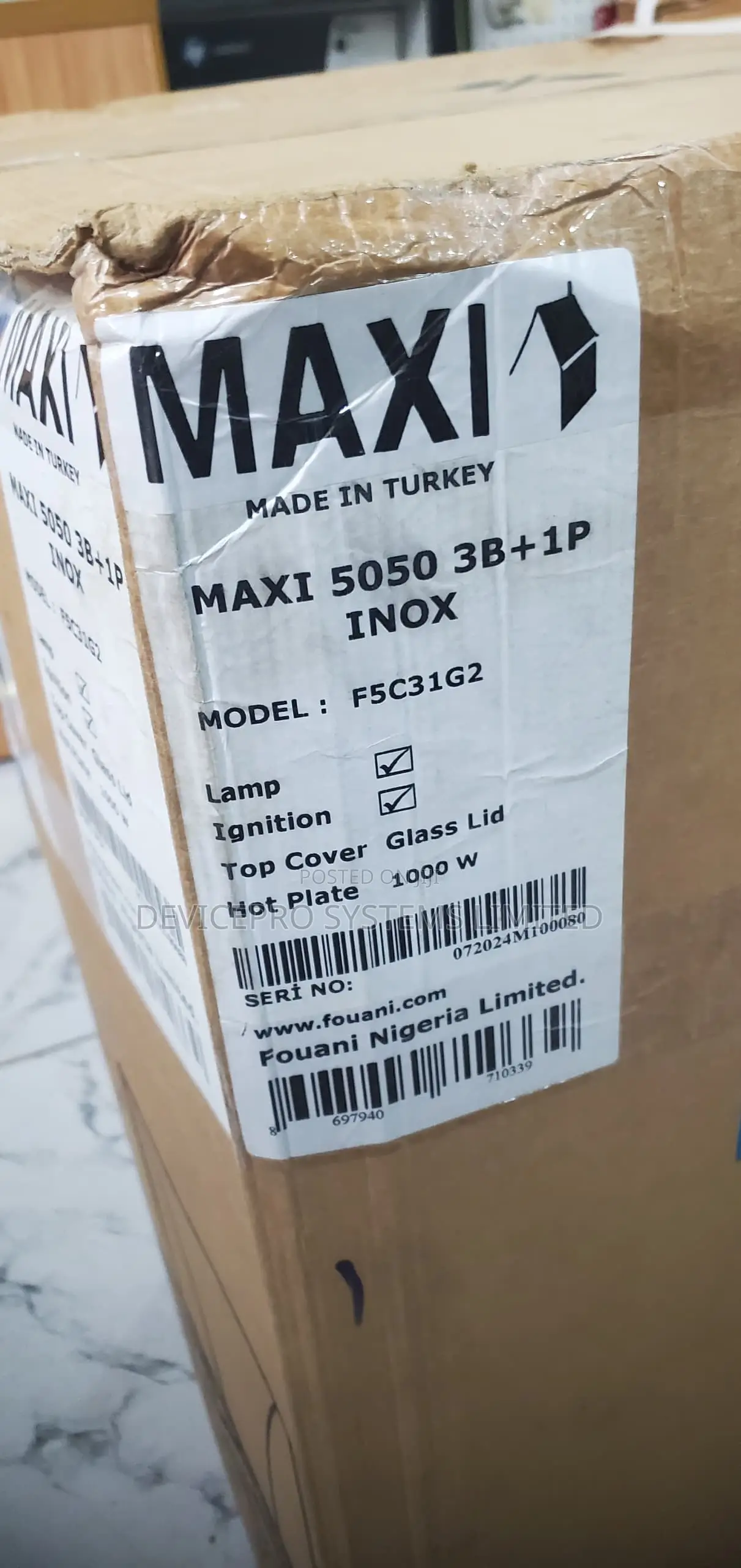 Maxi Standing Gas Cooker 50x50 3+1 Inox F5c31g2