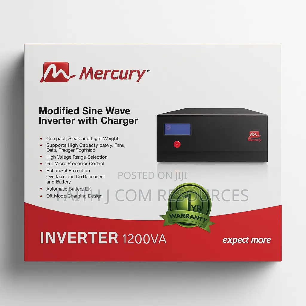 Mercury Radiant 1.2kva/740w Inverter 12vdc Modified Sinewave